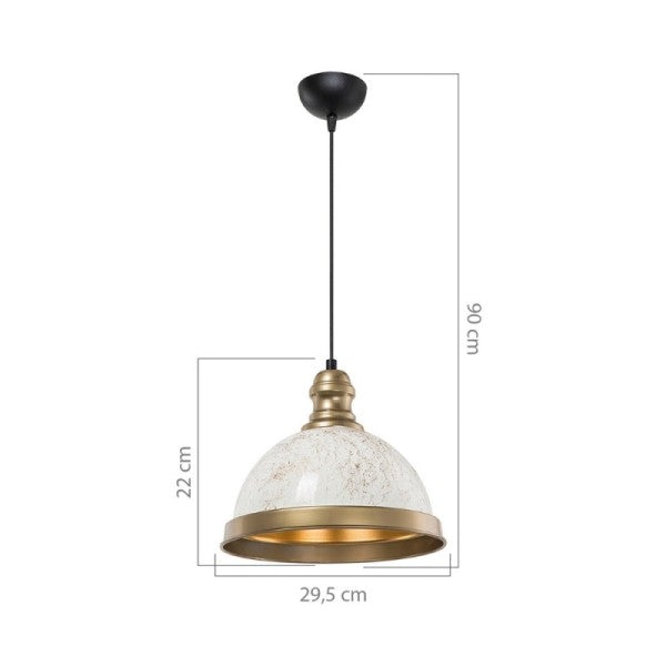 lampada moderna bianca e oro
