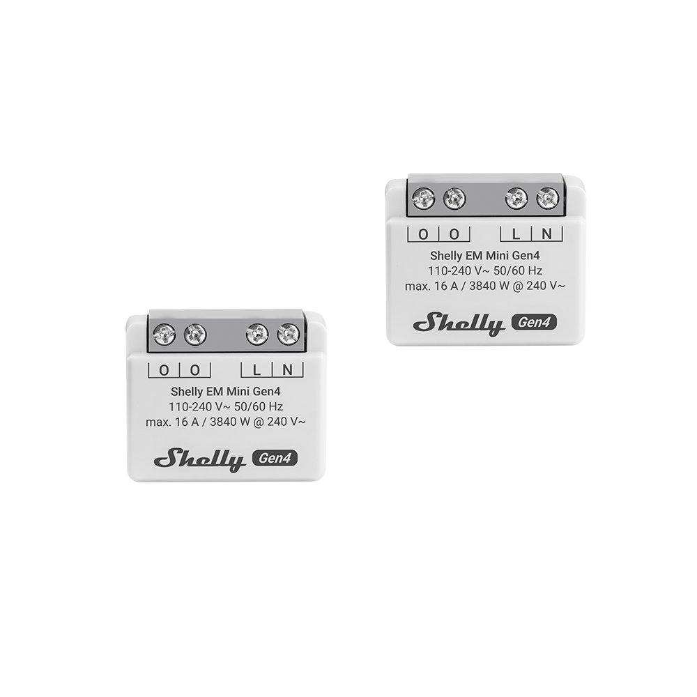Shelly EM Mini Gen4 Confezione da 2 Pezzi
