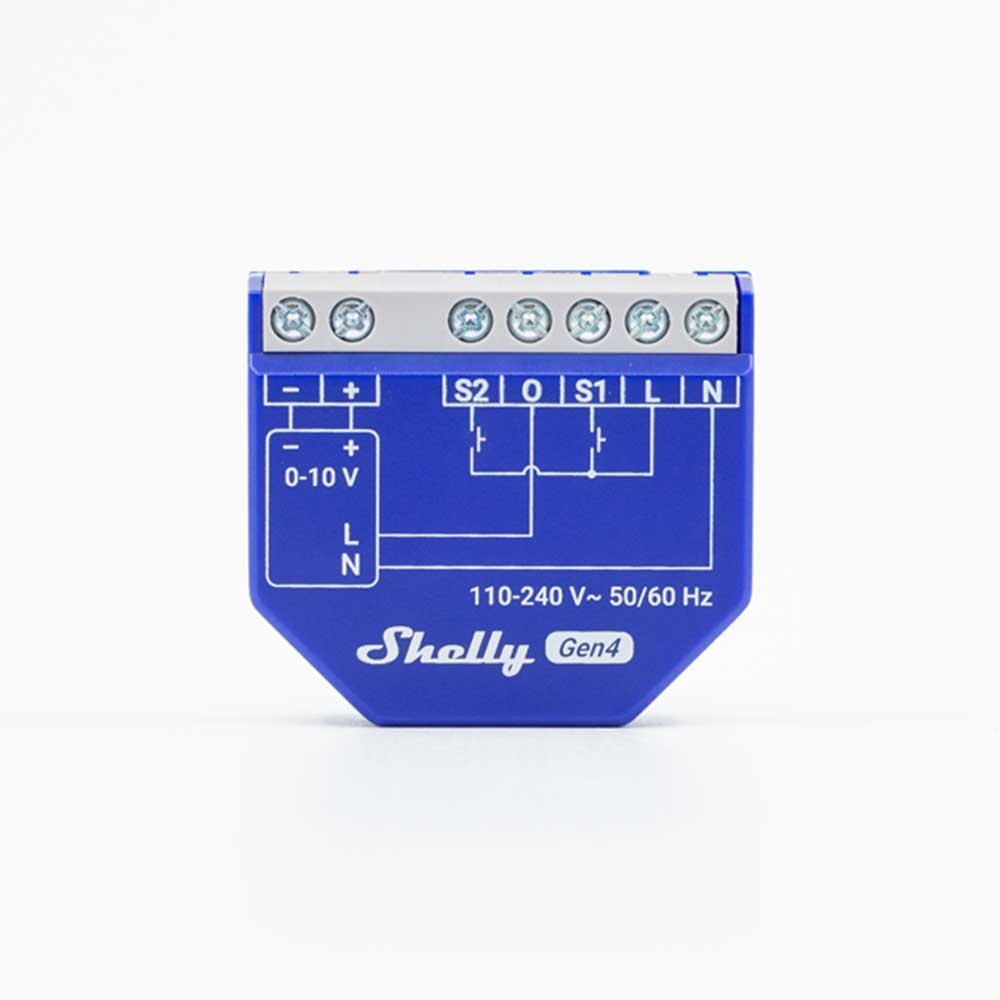 Shelly Dimmer 0/1-10V PM Gen4 - Vista Frontale