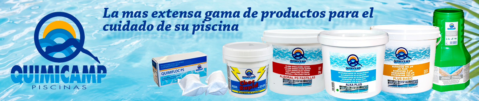 Productos Quimicamp para el tratamiento del agua