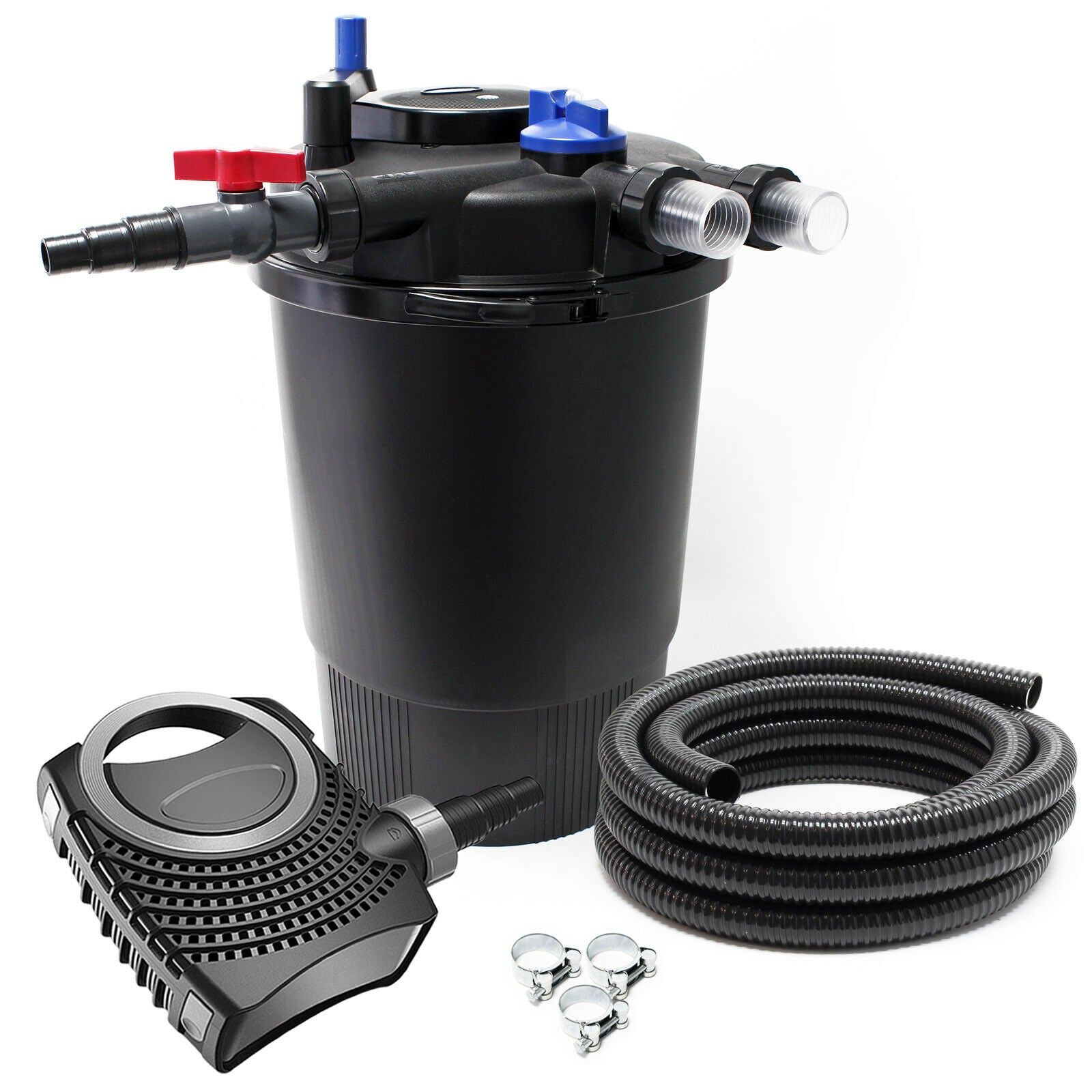 Kit de filtration bassin à pression 6000 litres stérilisateur pompe ecumeur