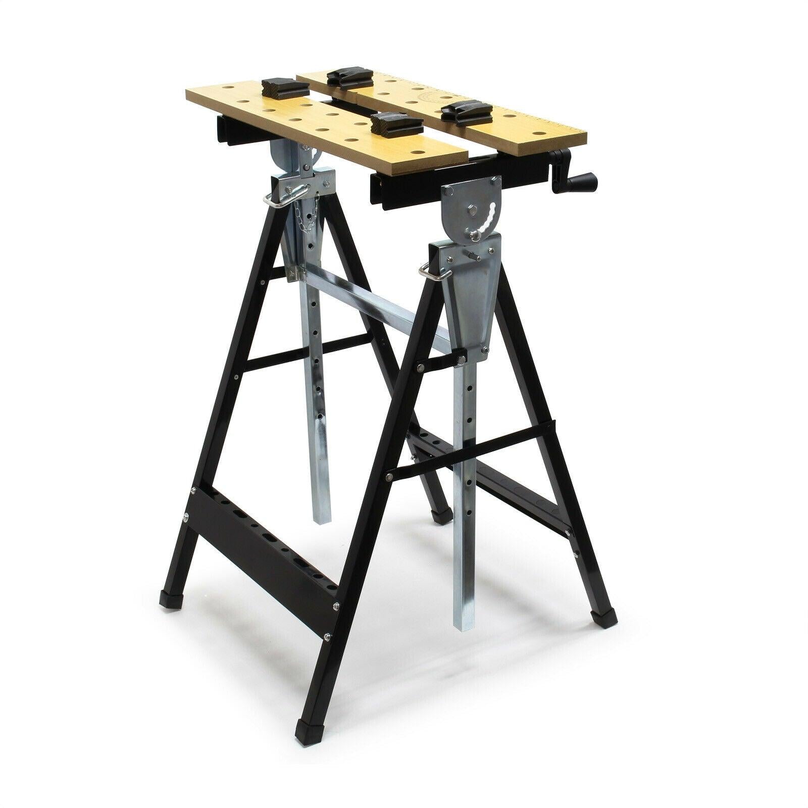 Établi de travail réglable 115,5cm table pliante outil pro bricolage