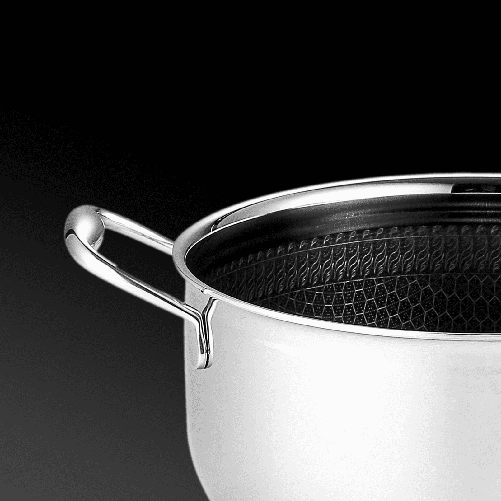 Olla profesional de 20 cm para inducción yezey juego de ollas de acero inoxidable olla con tapa olla de acero inoxidable para inducción lavavajillas