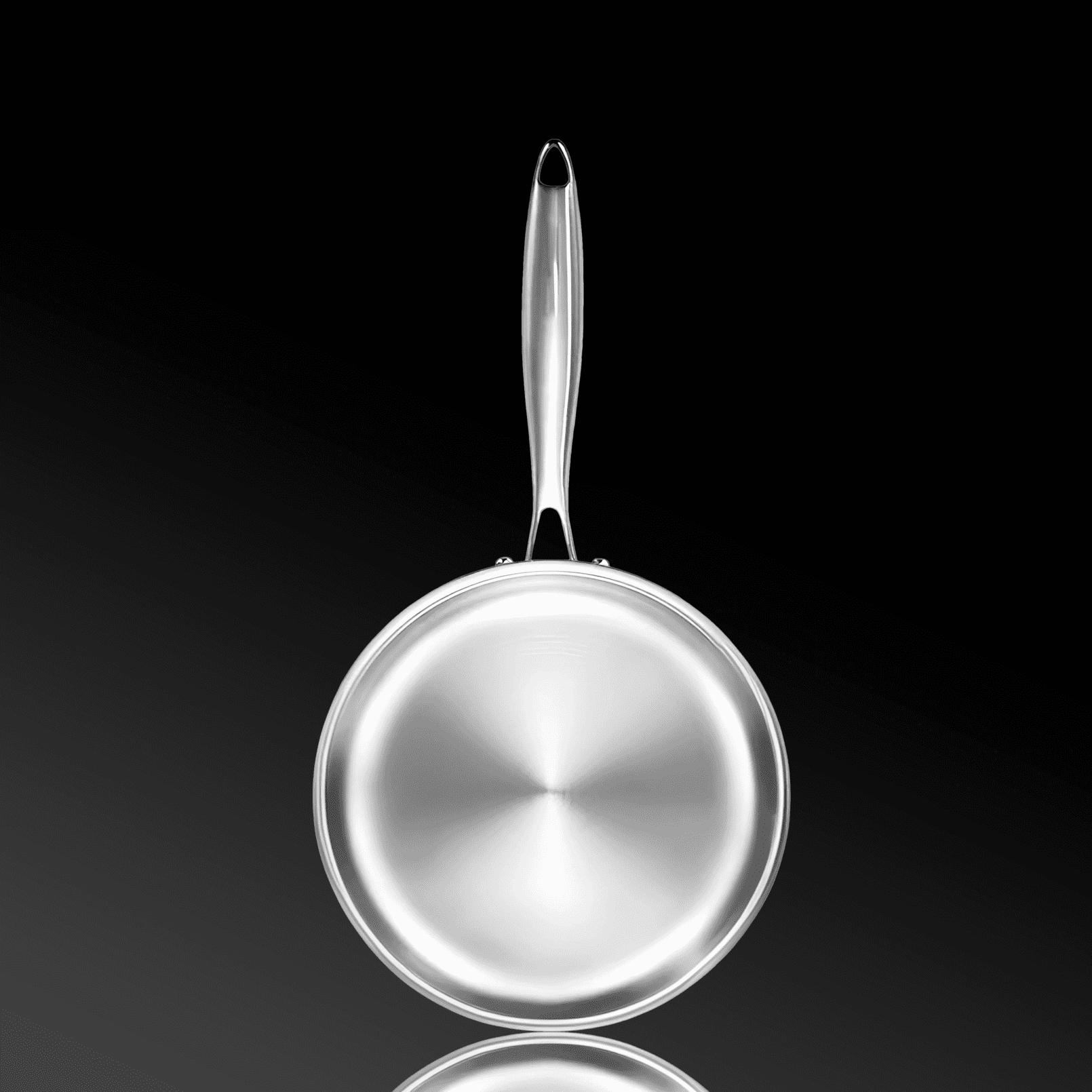 Sartén profesional de 24 cm para inducción, sartén de acero, juego de sartenes, sartén con tapa, sartén de acero inoxidable para inducción, apta para lavavajillas