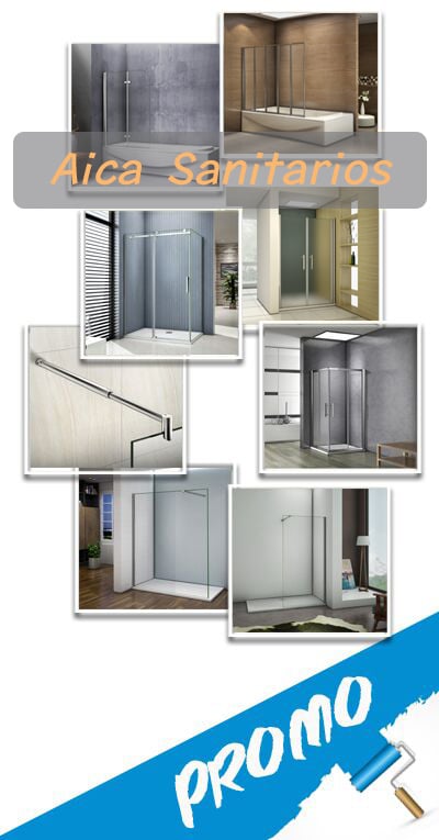 Mamparas de Ducha Angular Doble Puerta Plegable 6mm Antical Altura 195 –  Aica Sanitarios España