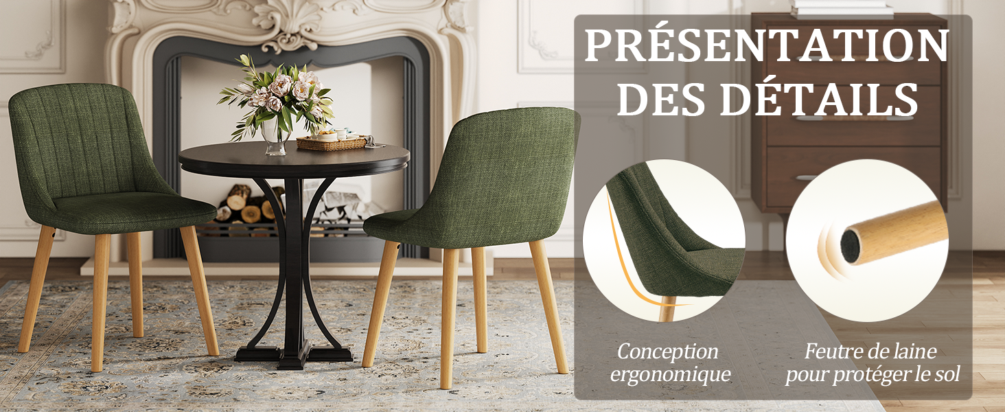 Protection des sols et finitions de la chaise