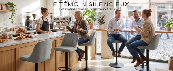 Tabouret de bar design scandinave - Vue principale