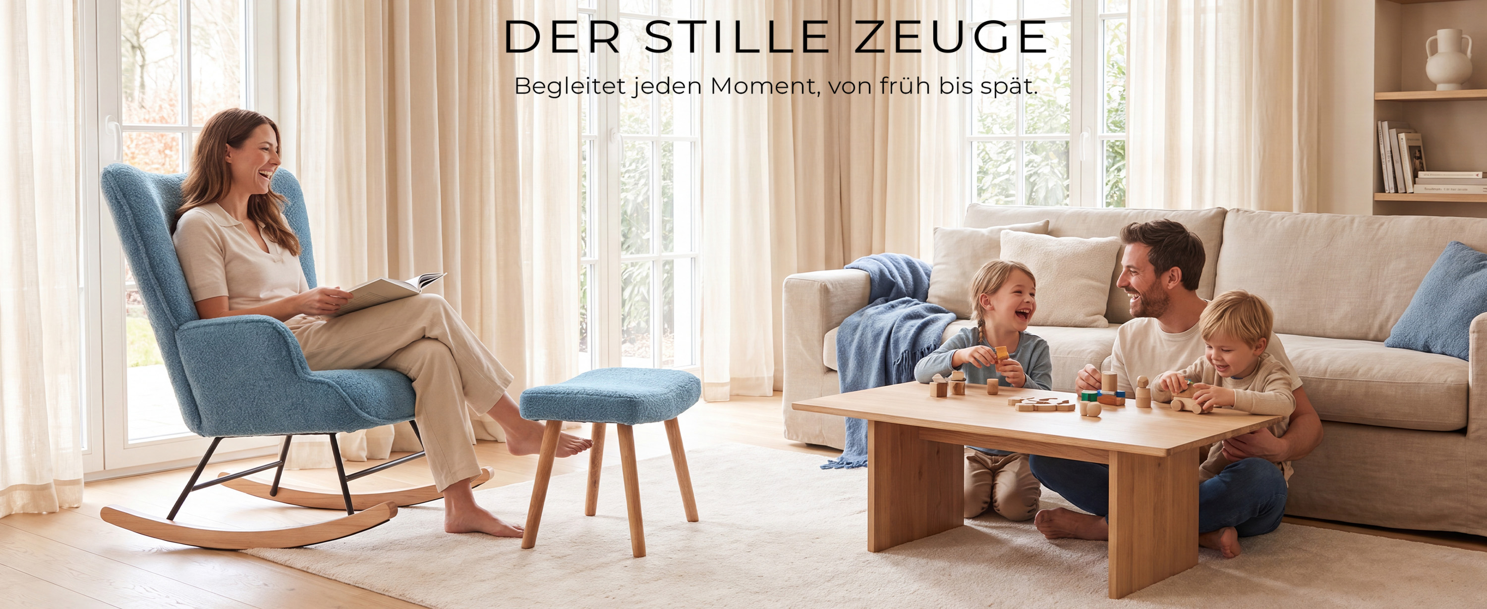 Chaise à bascule moderne de style scandinave