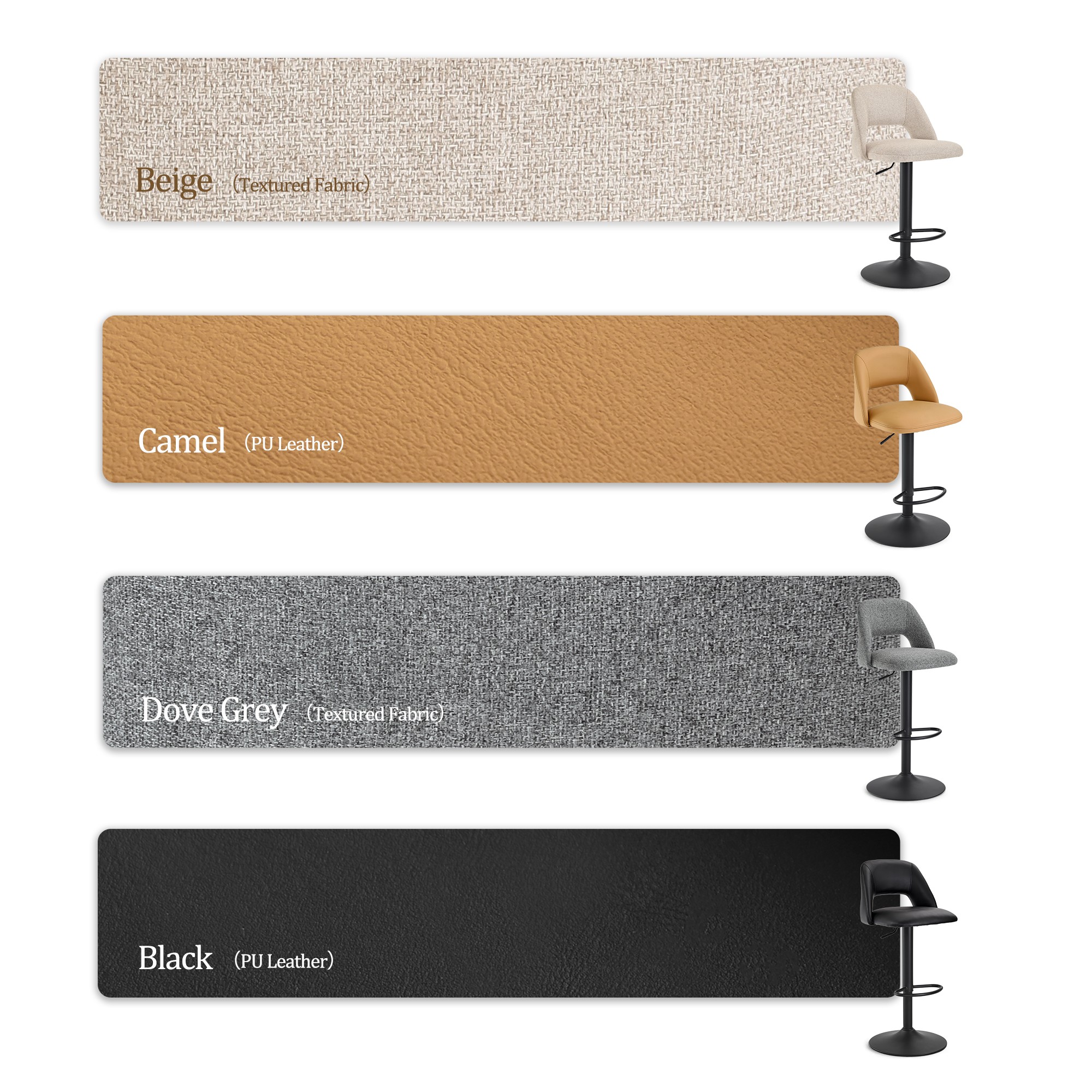 Available Colors and Fabrics Options