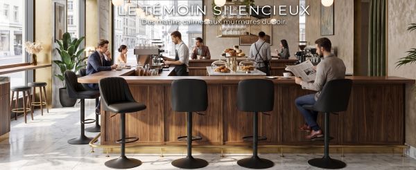 Tabouret de bar design scandinave - Vue principale