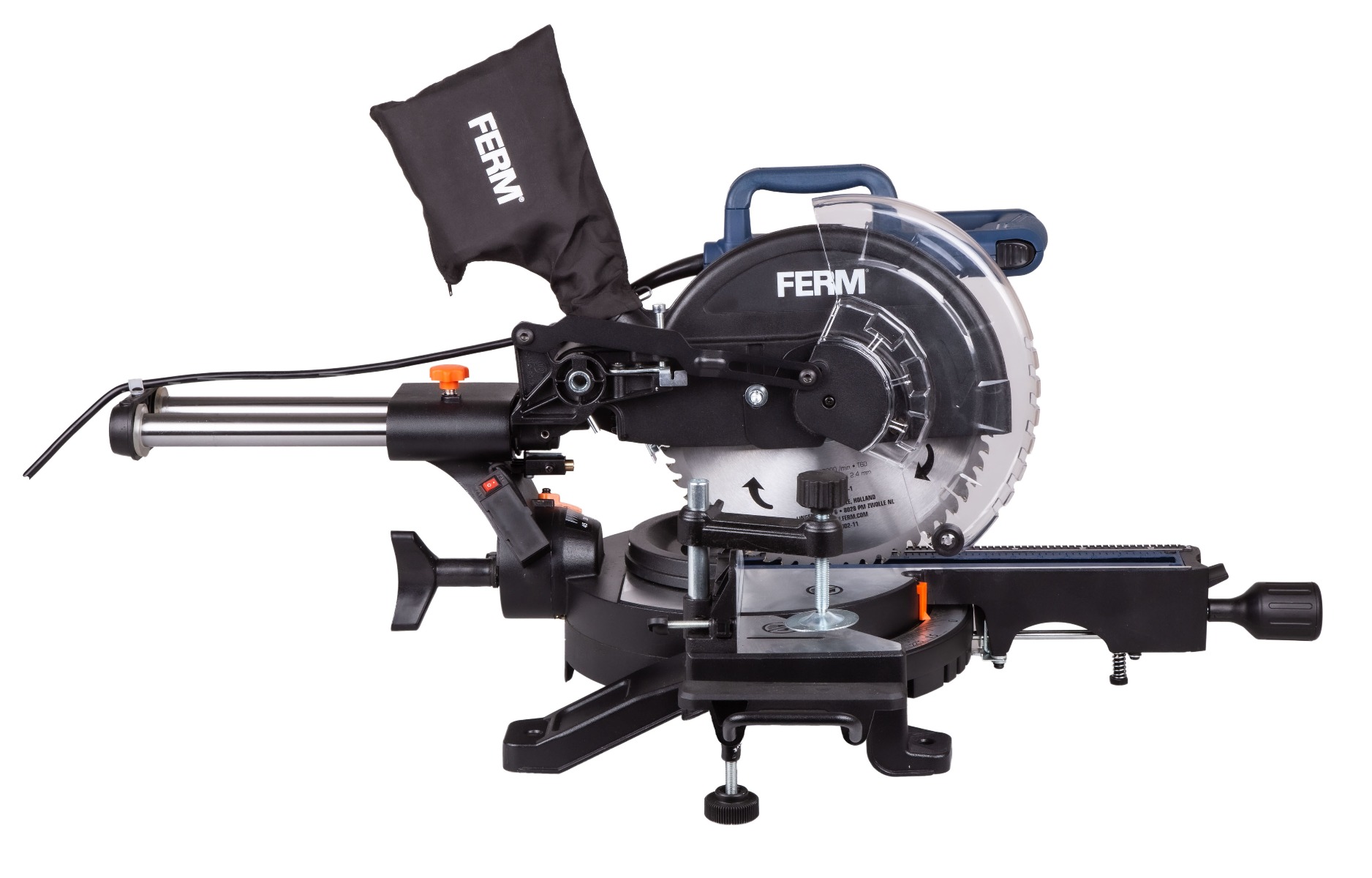 FERM MSM1040 Troncatrice radiale 1900 W, diametro Ø254 mm