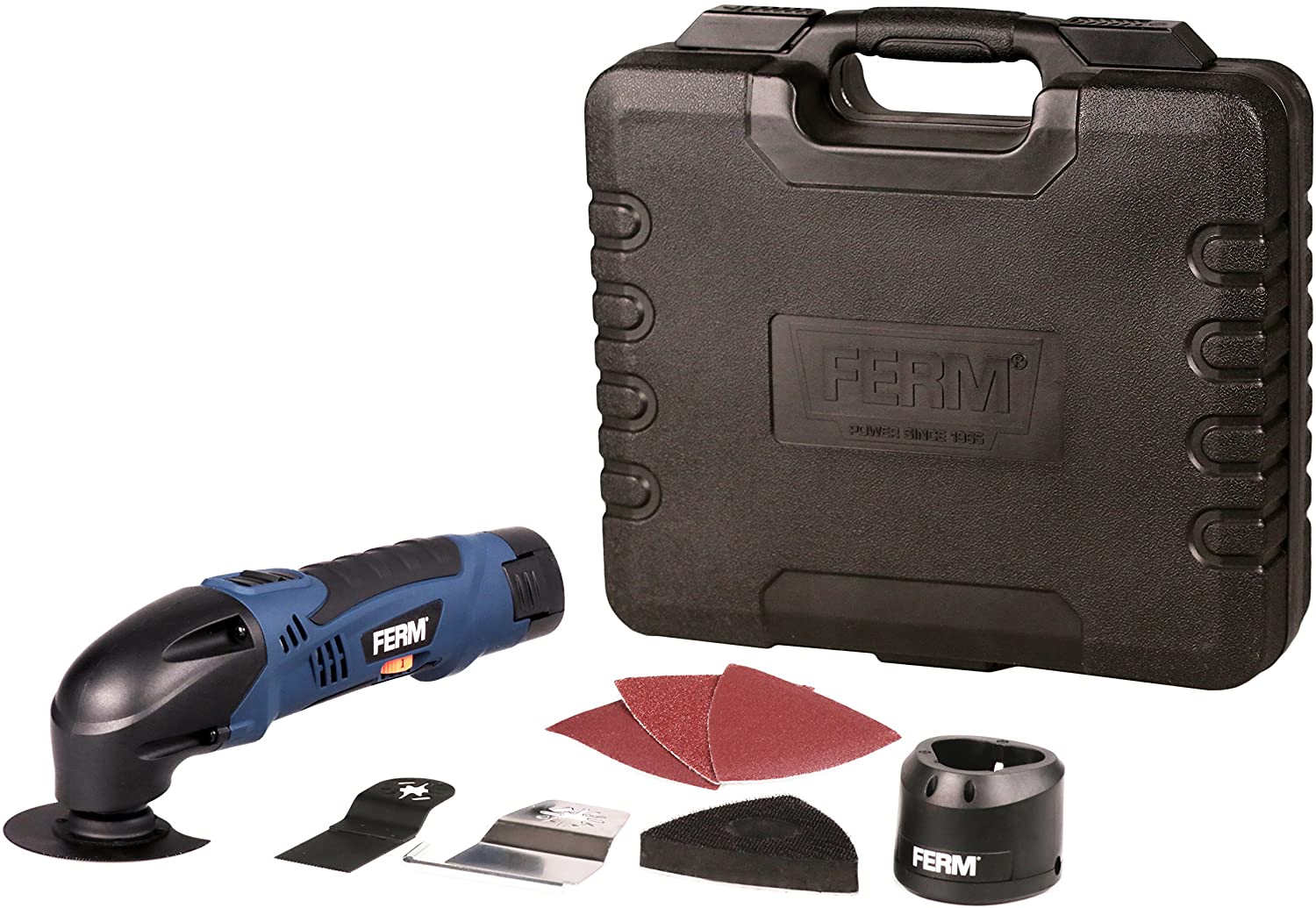 FERM OTM1006 Utensile Multifunzione a Batteria 12V - 1.5Ah