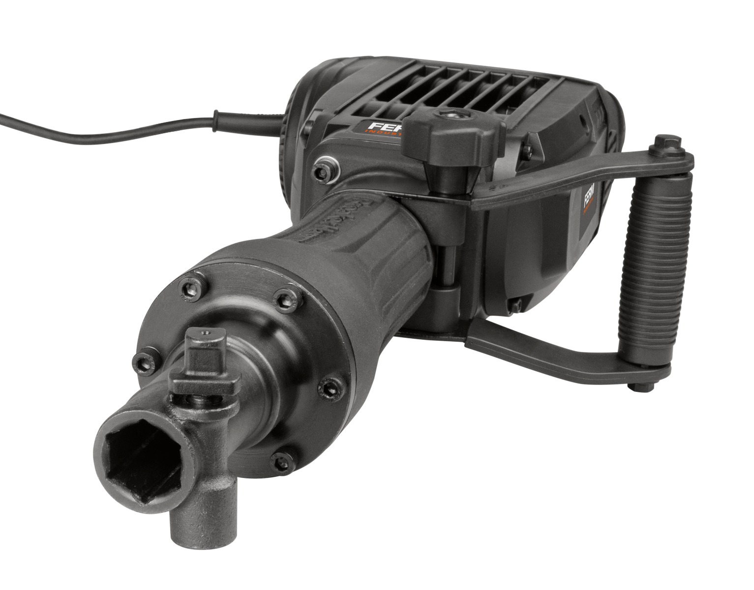 FERM HDM1042P Martello demolitore professionale 1500Mandrino SDS-Hex: 30 mm - Incl. robusta valigetta con ruote di trasporto, scalpello a punta e scalpello piatto