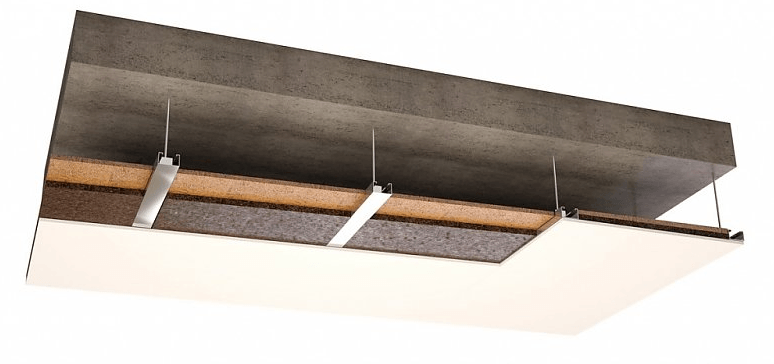 pose d'un panneau isolant corkoco faux plafond