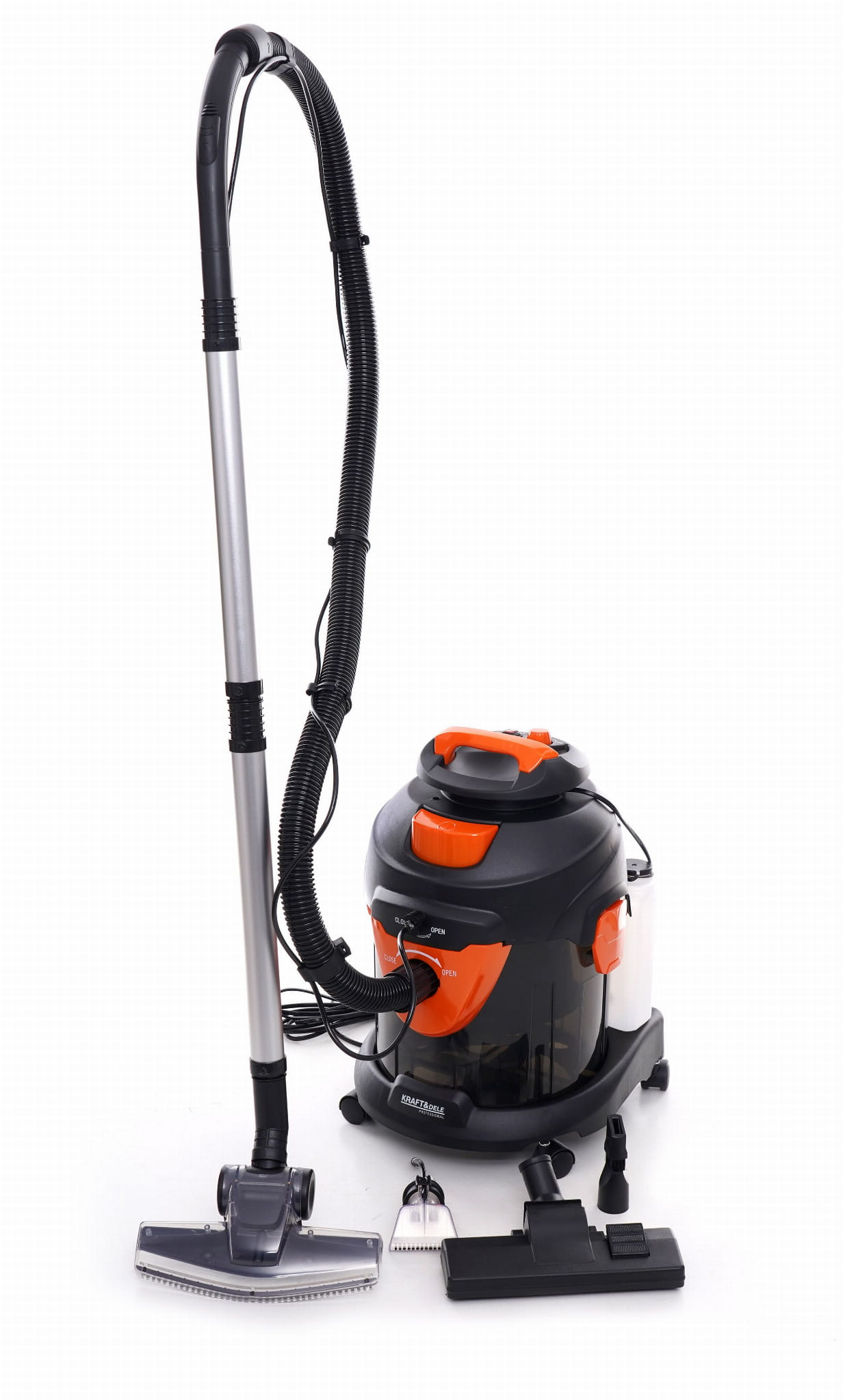Aspirapolvere industriale da 1600 W con funzione di lavaggio