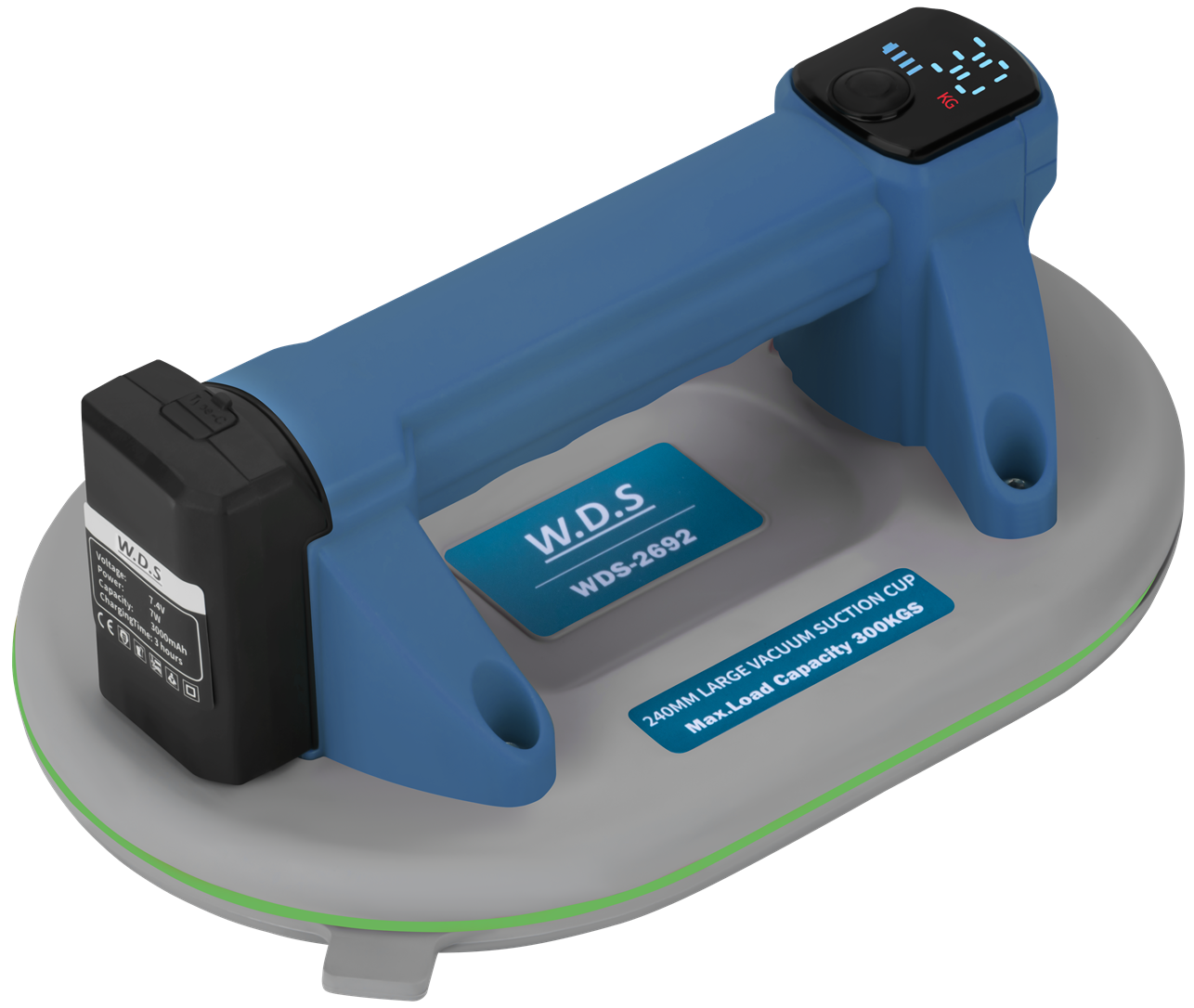 Ventouse rechargeable 240 mm 300 kg USB-C