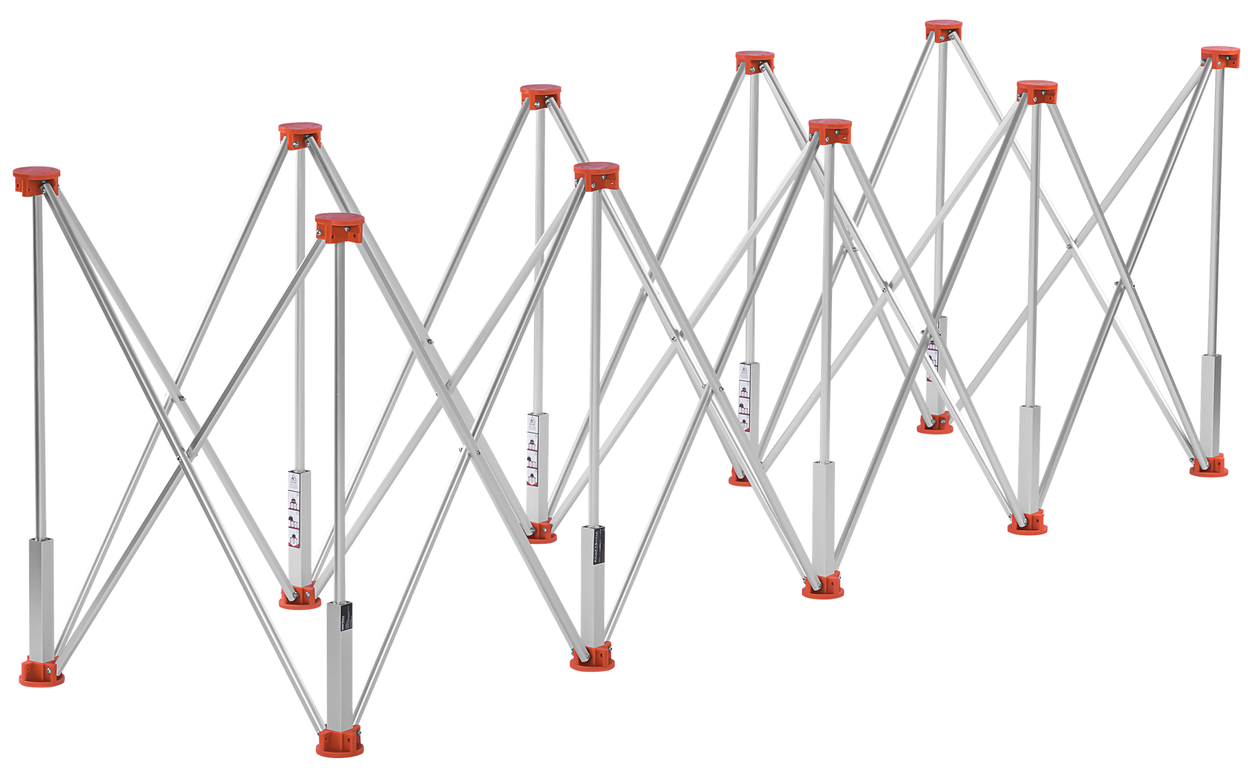 Tavolo per piastrellatura 10 gambe 222x60x75cm