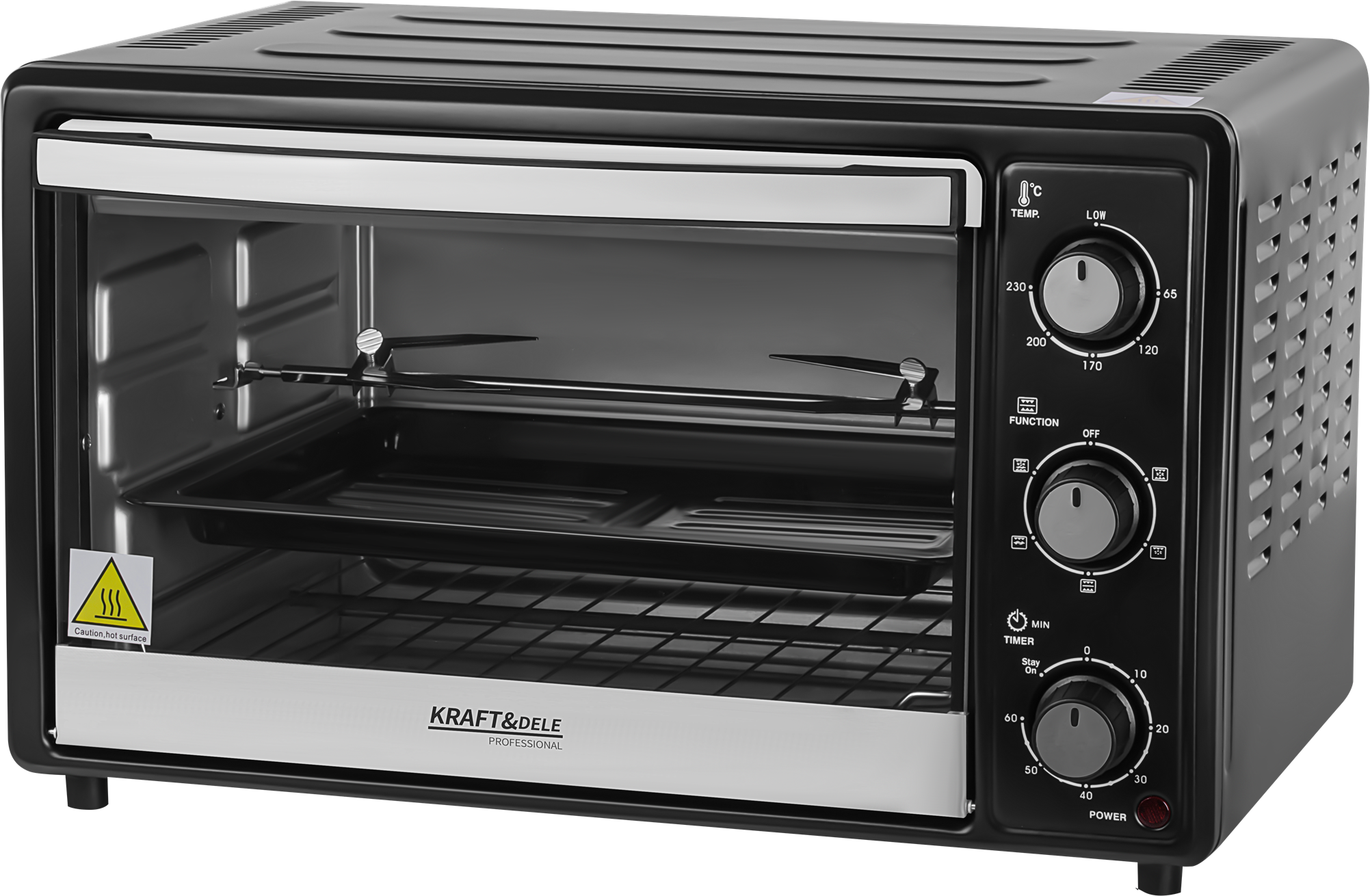 Cocina eléctrica de 1650 W con función de asador