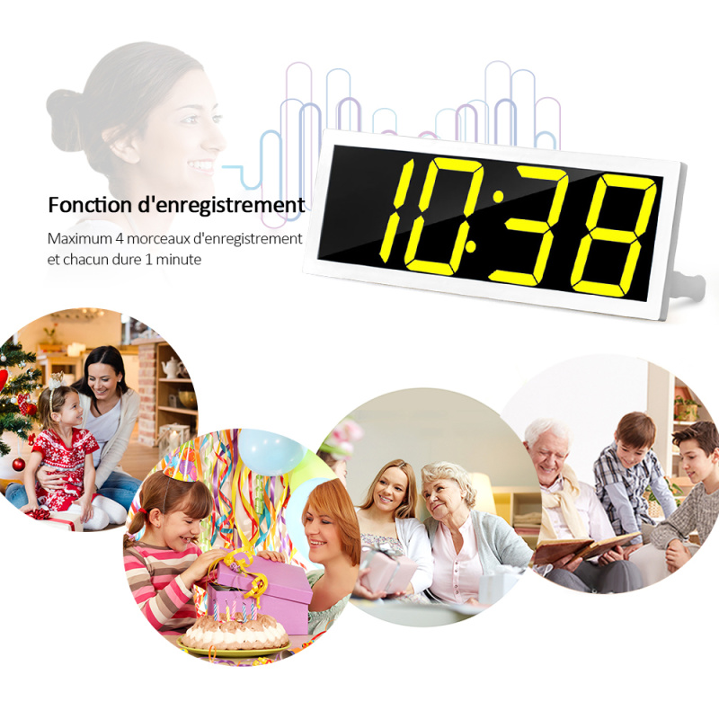 Affichage Numérique Multifonctionnel Horloge déchecs Compte à Rebours Horloge Compteur de Jeu électronique Horloge Pro. avec Boîte Cadeau de Marque 