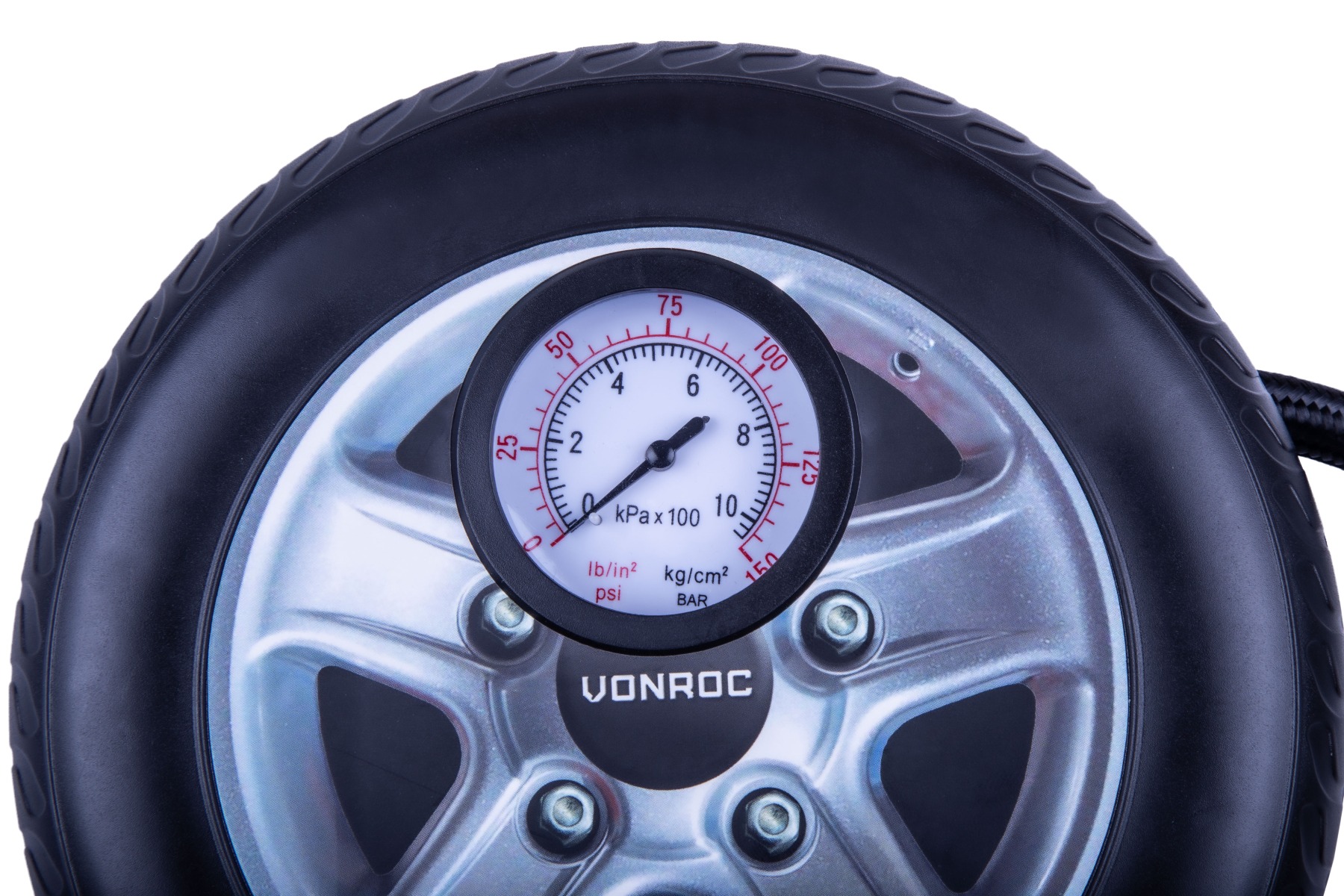 VONROC CR502AC Compressore portatile 12V con manometro