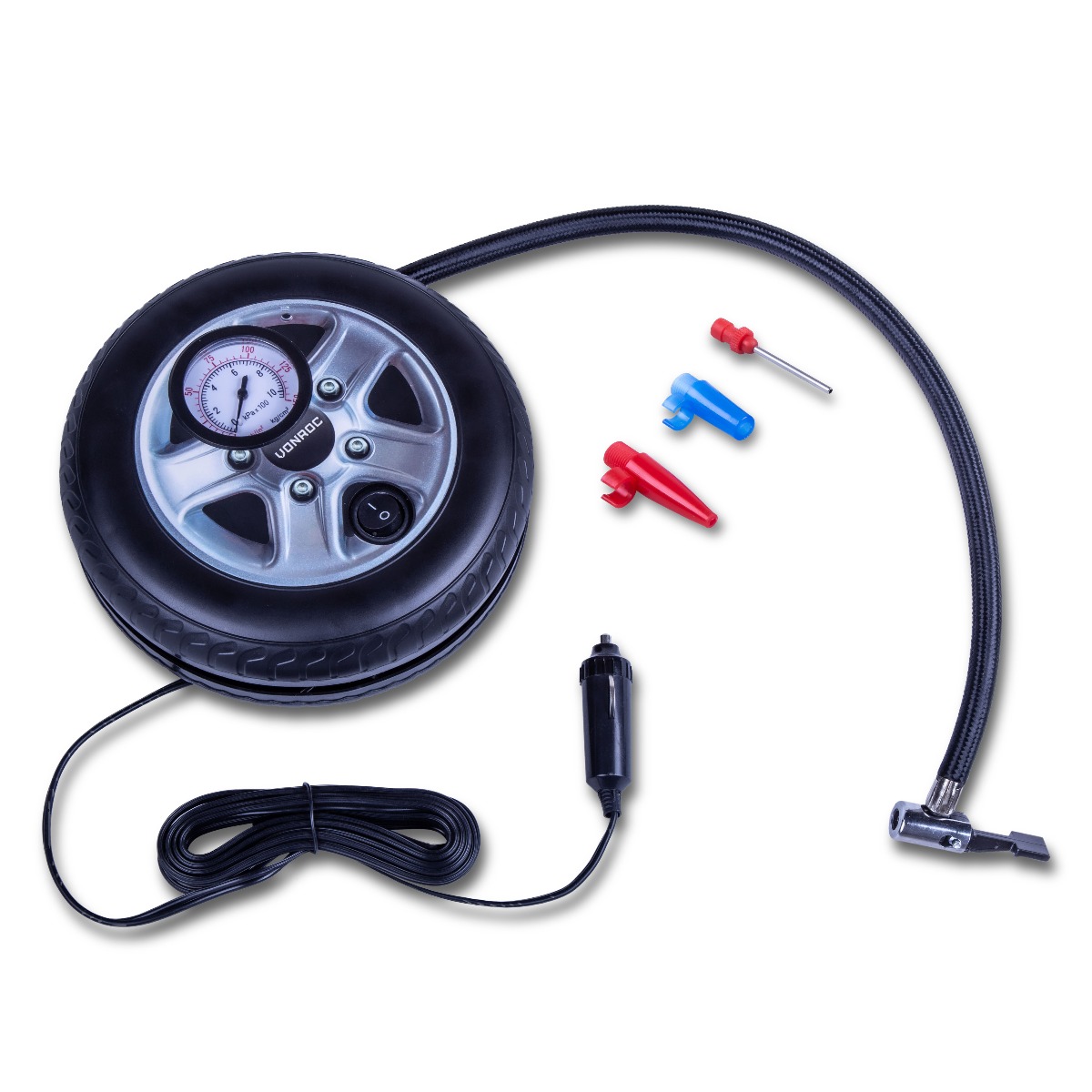 VONROC CR502AC Compressore portatile 12V con manometro