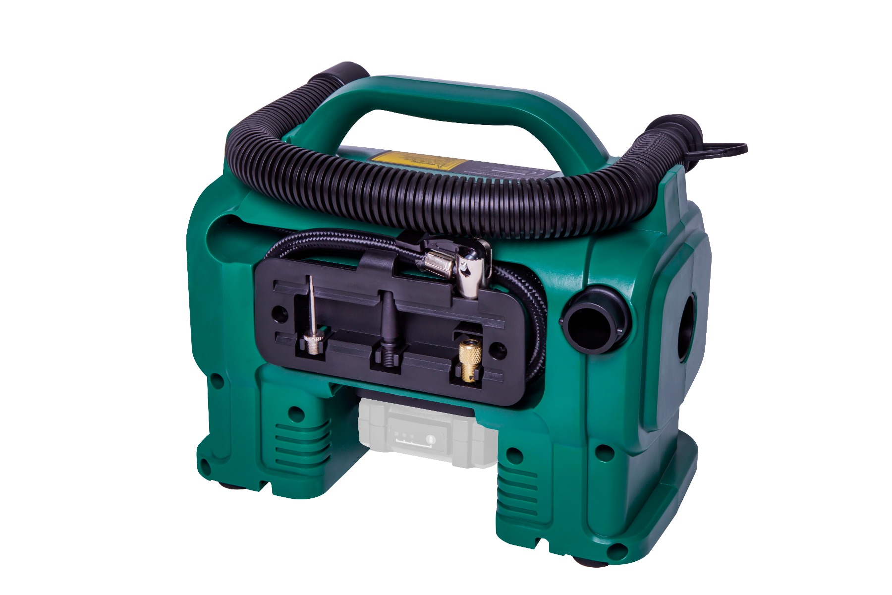 VONROC CR503DC Compressore VPower 20V con presa accendisigari 12V - 11 bar - incl. 8 accessori. Batteria e caricabatteria non inclusi