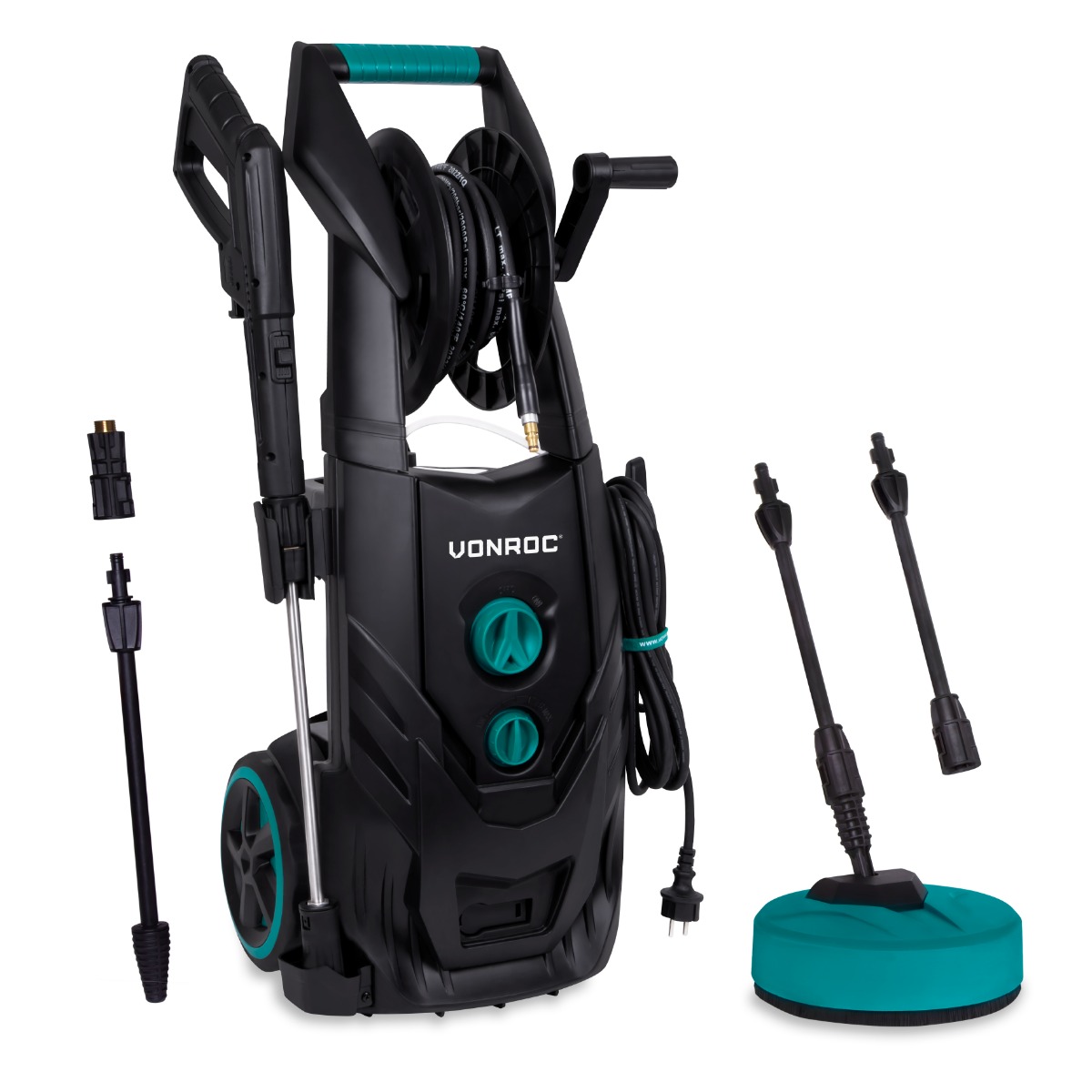 VONROC PW509AC Idropulitrice PRO V25-2. 2500W / 195 bar. Accessori inclusi