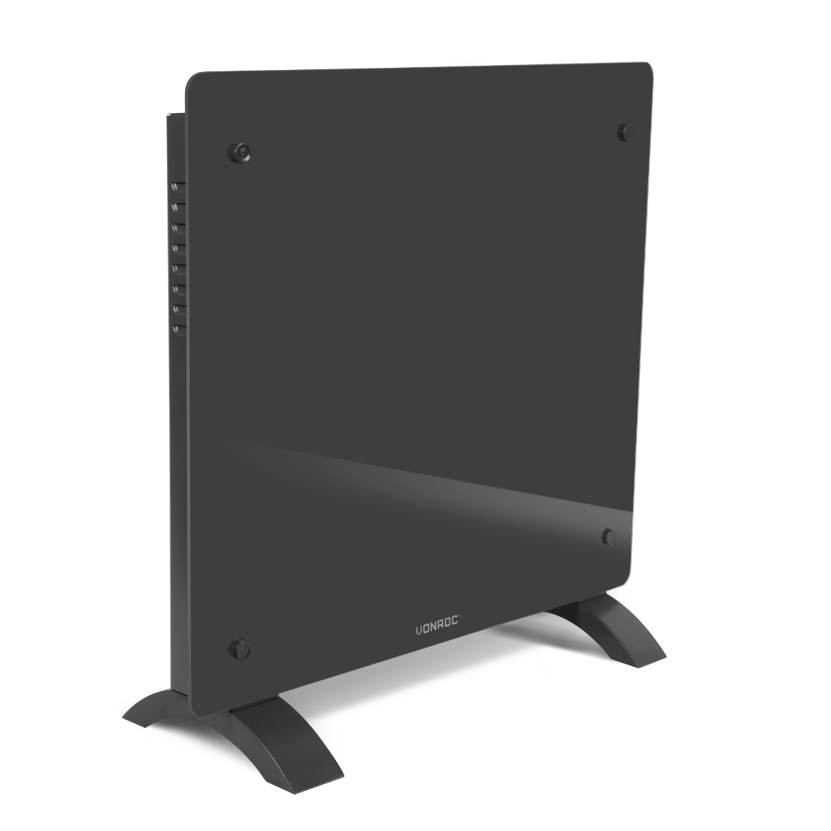 VONROC CH510AC_GREY Riscaldatore elettrico di lusso - Termoconvettore smart a pannello in vetro - 1000W - Grigio | Controllo manuale e Wifi