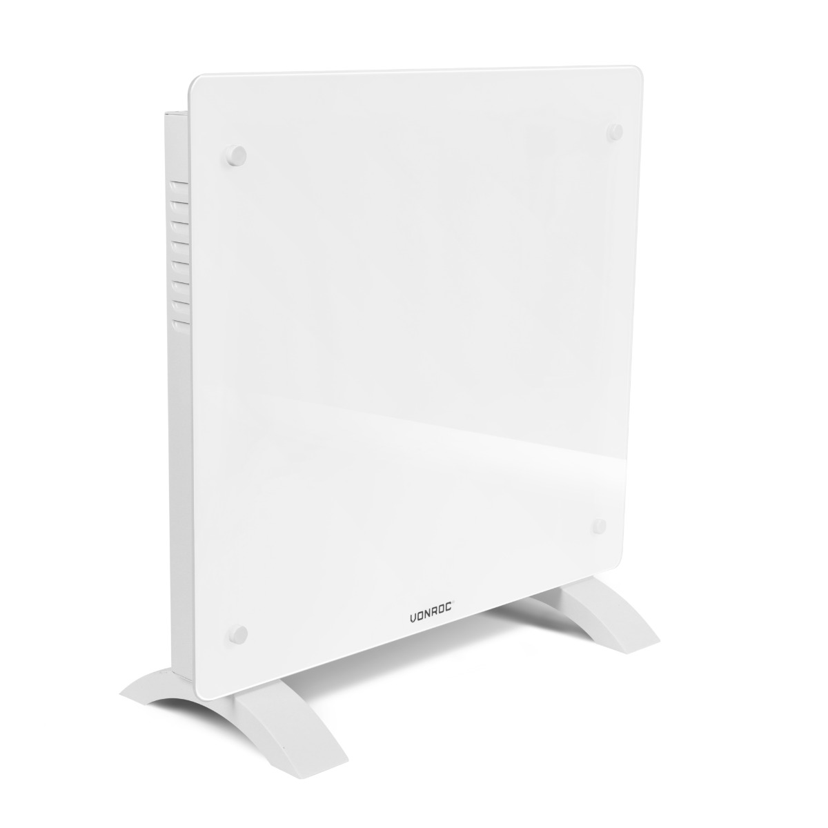 VONROC CH510AC_WHITE Riscaldatore elettrico di lusso - Termoconvettore smart a pannello in vetro - 1000W - Bianco | Controllo manuale e Wifi
