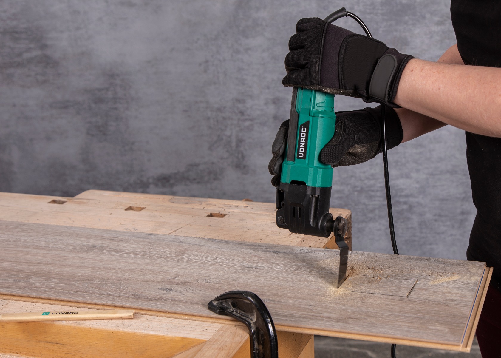 VONROC S_OT502AC Strumento oscillante multifunzione elettrico 300W