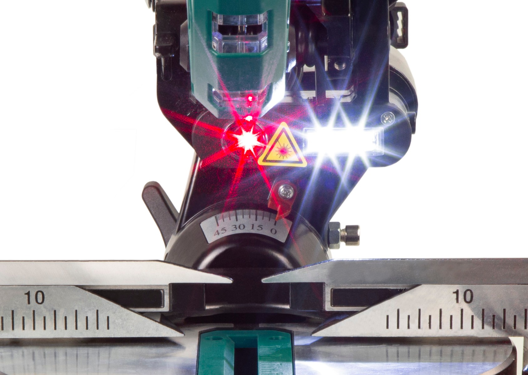 VONROC MS502AC Troncatrice radiale 2200W, Ø 254mm, laser e LED integrati. Include lama con 60 denti e 2 estensioni da tavolo 