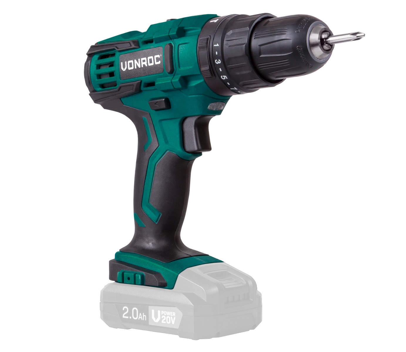 VONROC CD505DCTrapano a percussione a batteria VPOWER 20V.