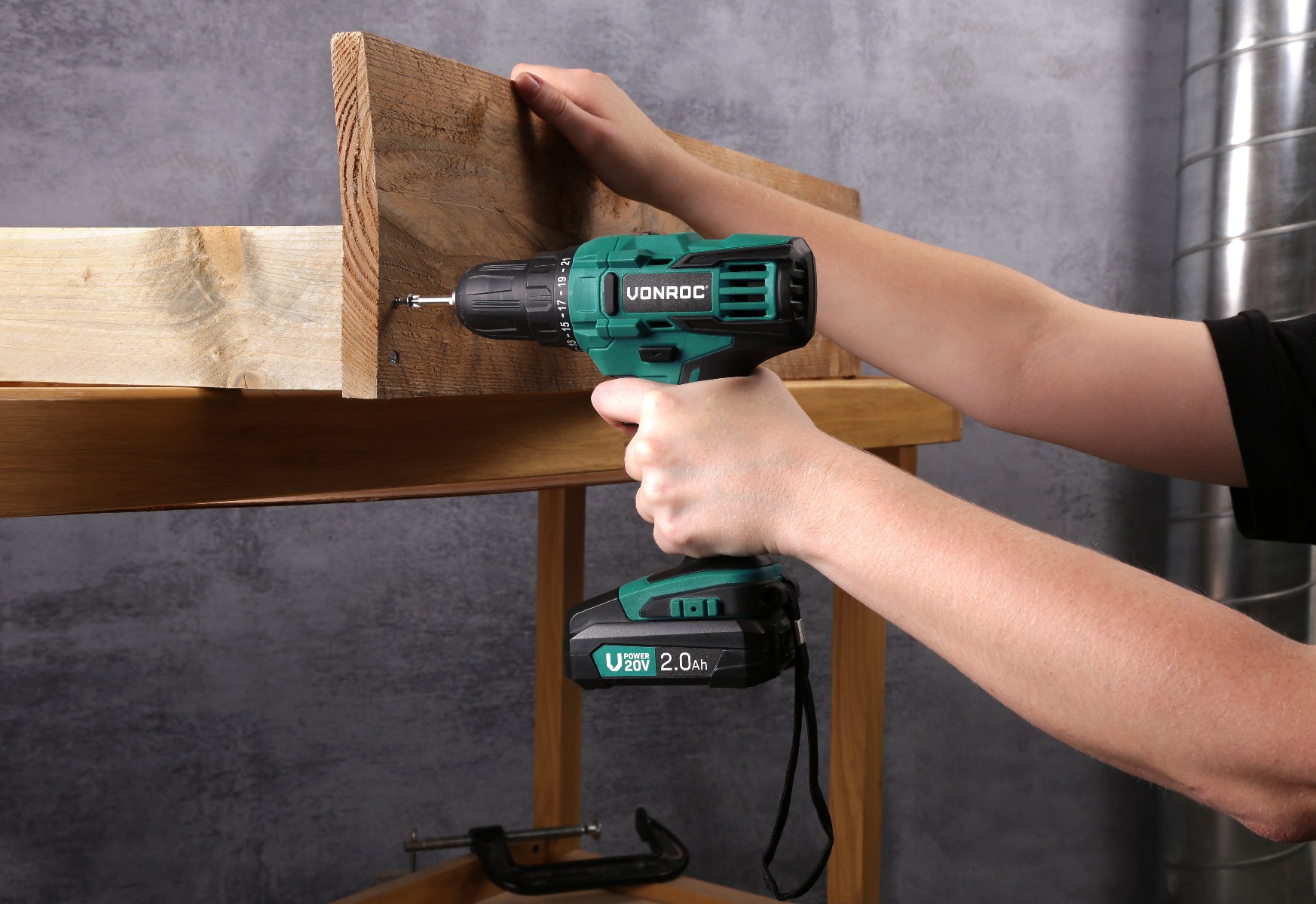 VONROC CD501DC Trapano avvitatore a batteria 20V