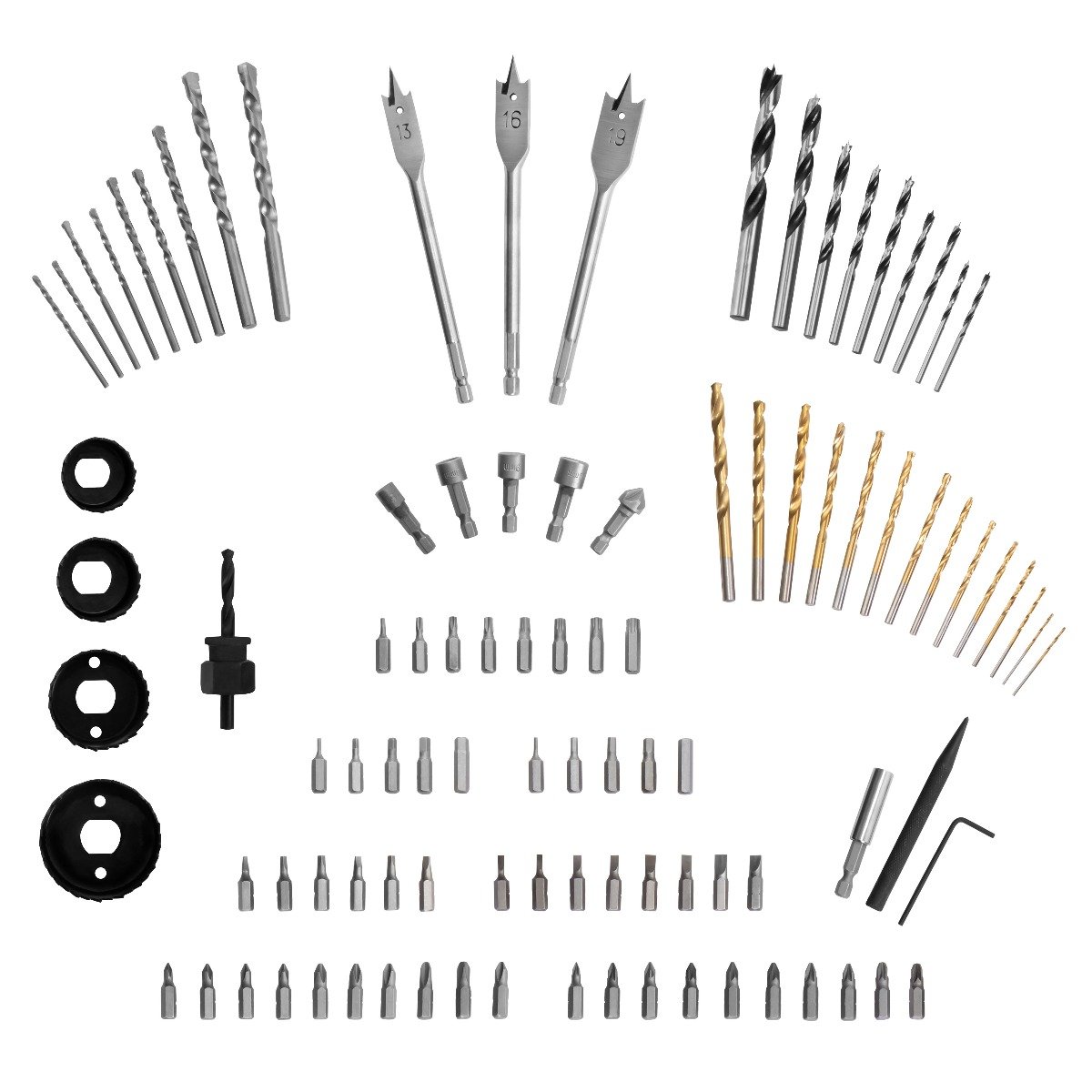VONROC CD819AA Set di punte di cacciavite, per trapano e seghe a tazza 100 pz