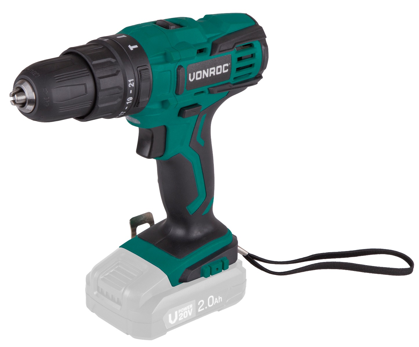 VONROC CD505DCTrapano a percussione a batteria VPOWER 20V.