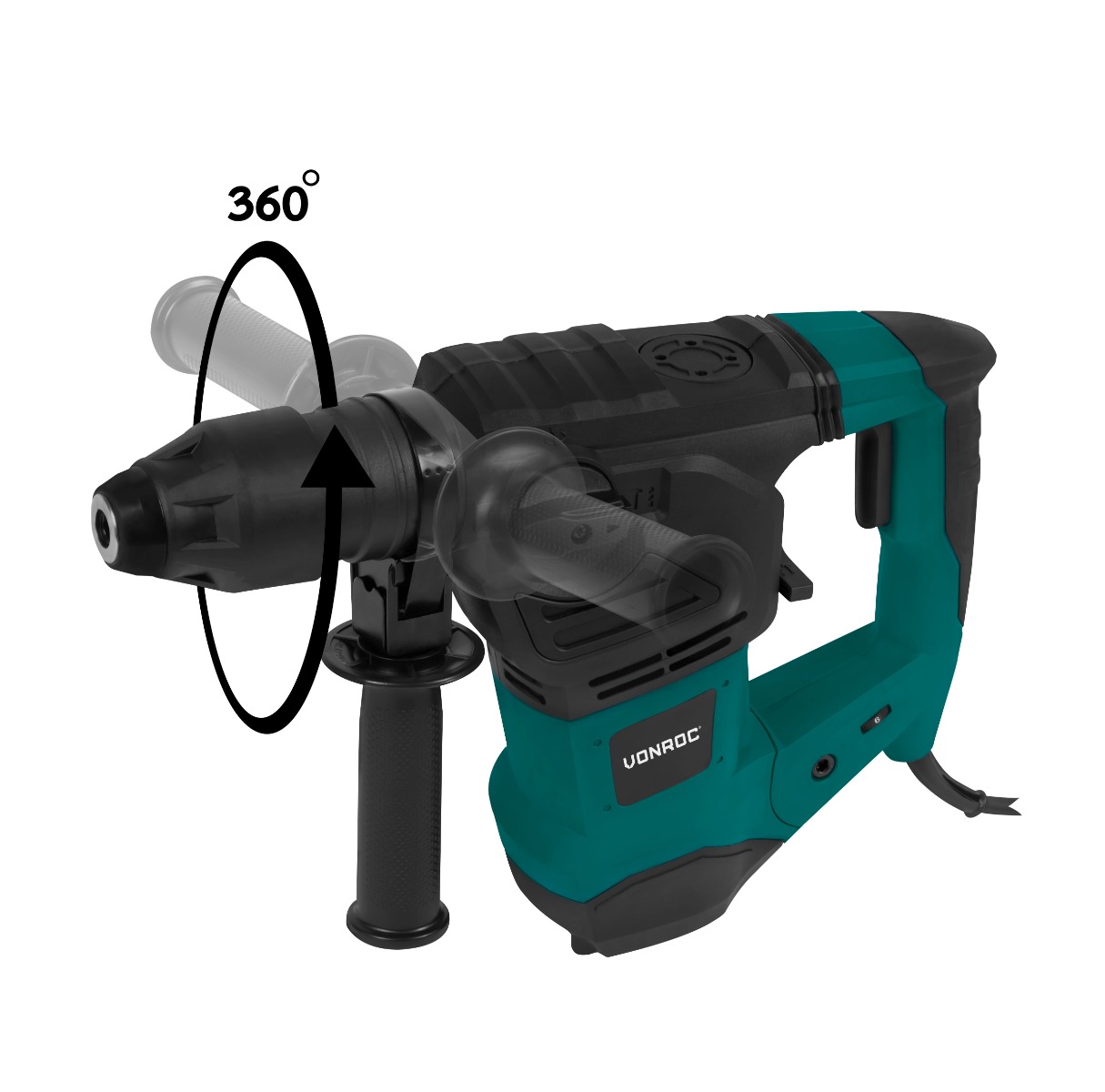 VONROC RH505AC Martello rotante perforatore 1800W-6 Joule. 4 funzioni
