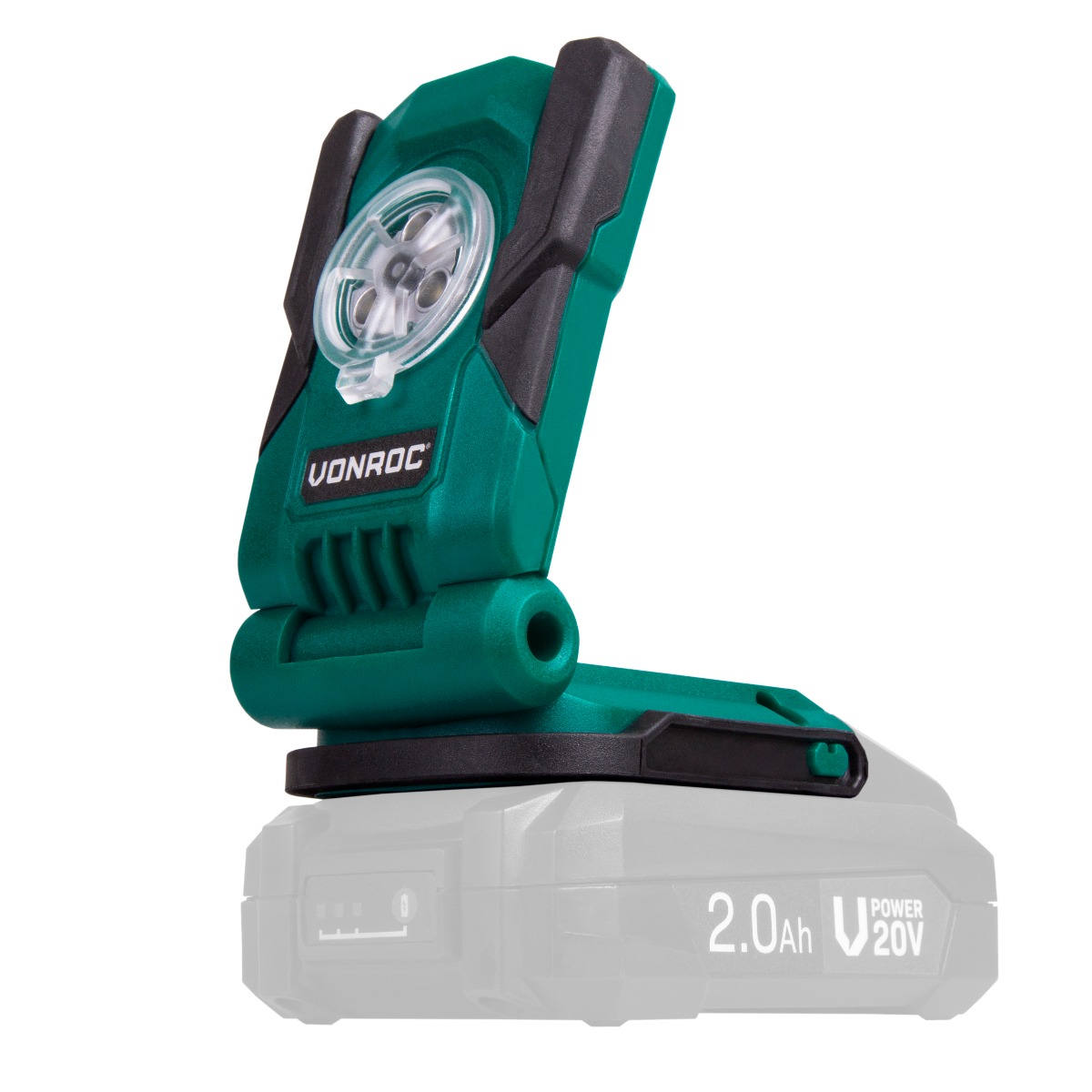 VONROC WL501DC Torcia da lavoro a batteria VPOWER 20V. Dotata di 3 luci LED  