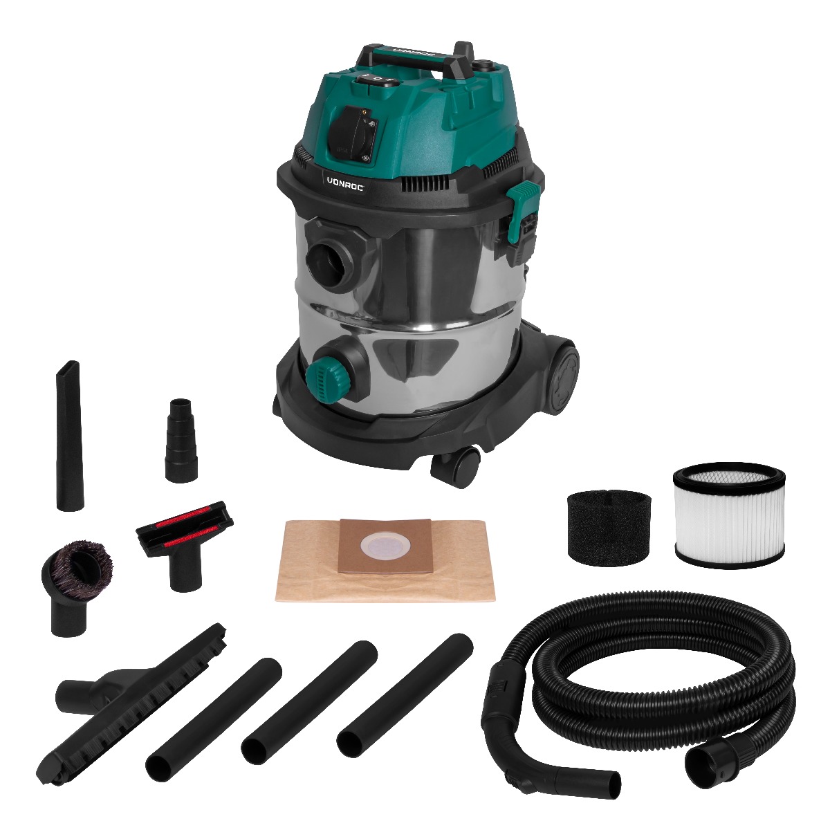 VONROC VC504AC Aspiratore solidi e liquidi 1400W