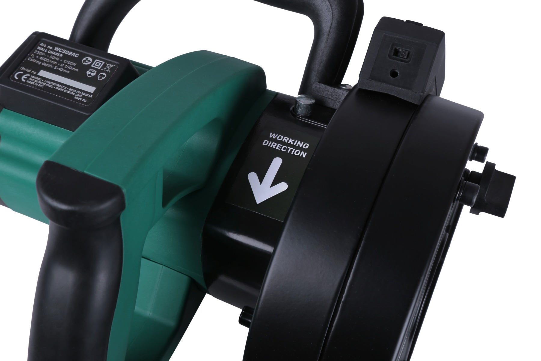 VONROC S2_WC502AC Scanalatore|Scanalatrice da muro 1700 W, 150 mm con 6 dischi diamantati