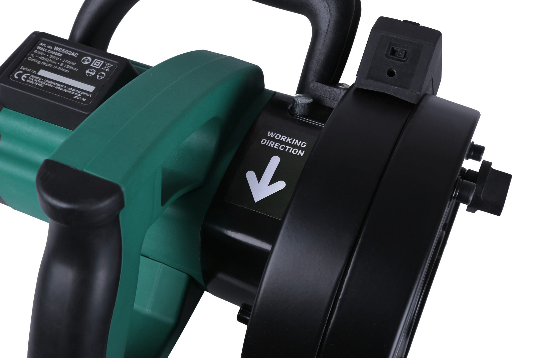VONROC WC502AC Scanalatore|Scanalatrice da muro 1700 W, 150 mm