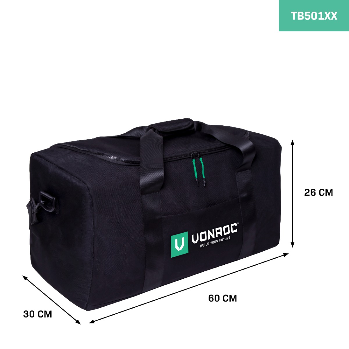 VONROC TB501XX Borsa per utensili porta attrezzi portata 25kg
