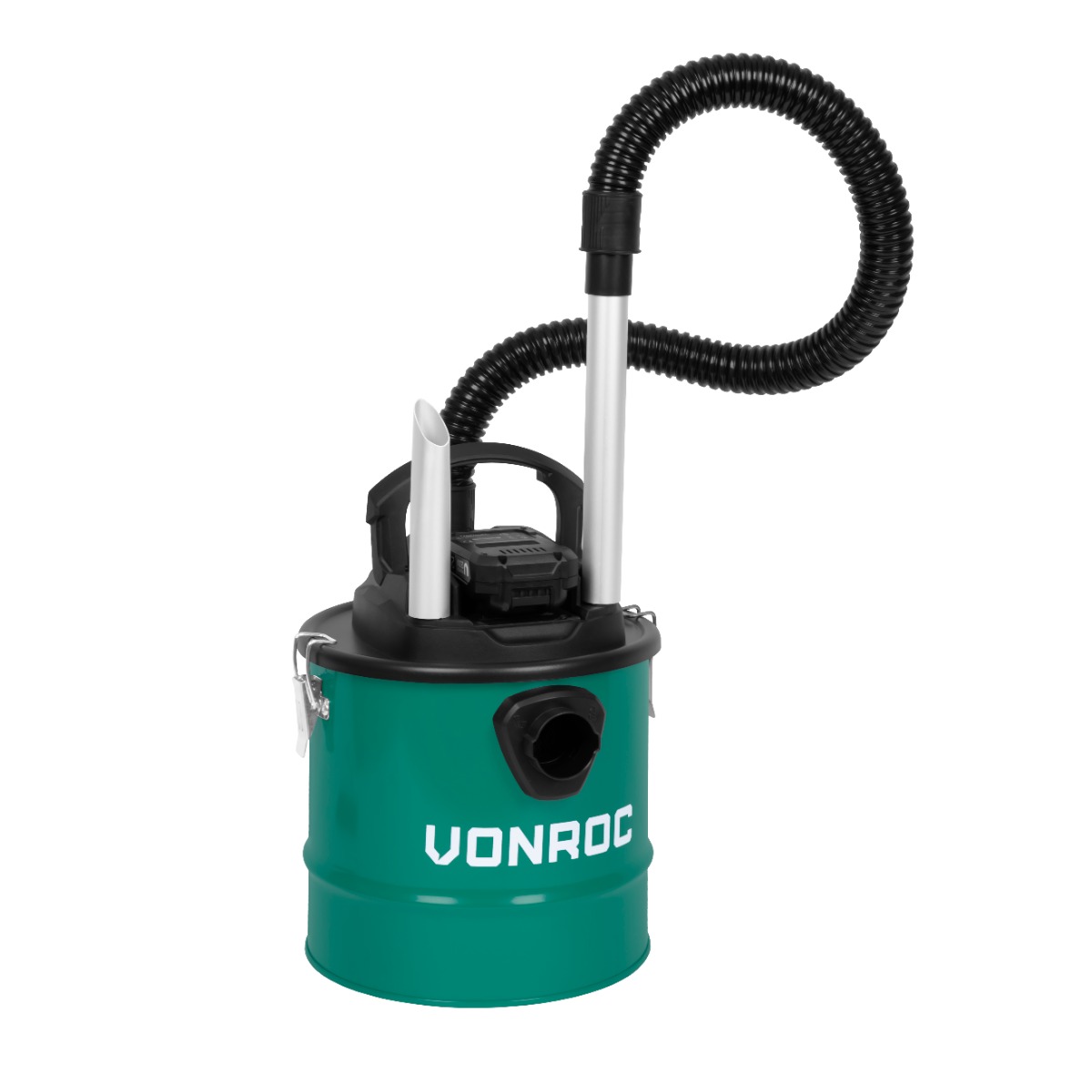 VONROC S_VC507DC Aspiracenere a batteria VPower 20V. Incl. una batteria 2.0Ah e caricatore. Serbatoio 12L - Filtro HEPA