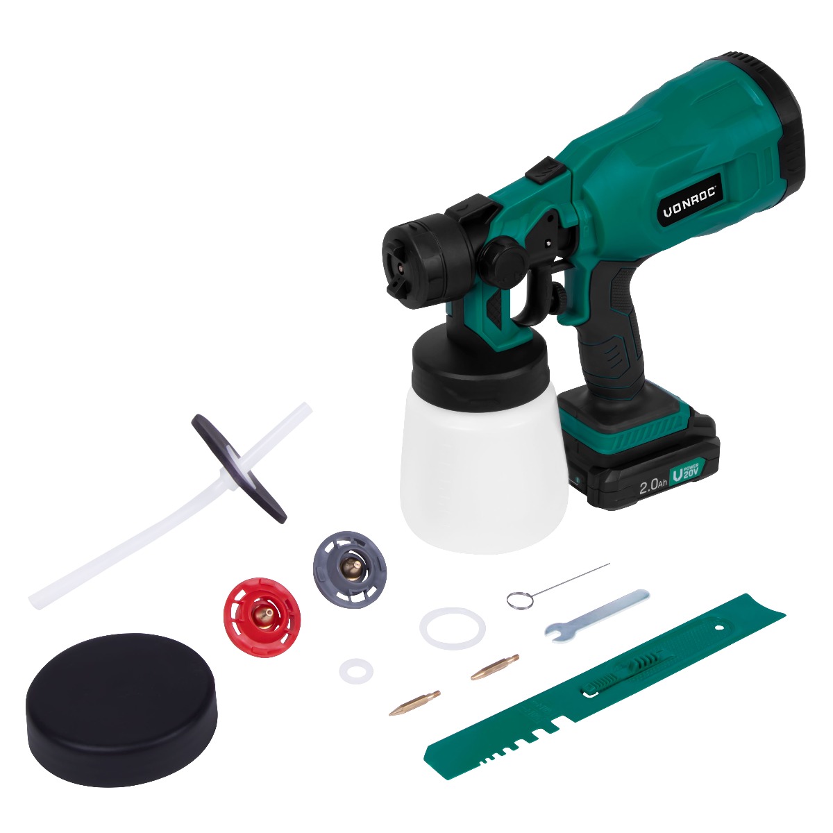 VONROC Pistola a spruzzo a batteria VPower 20V