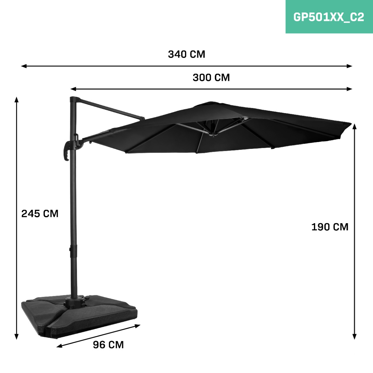 Parasol Bardolino