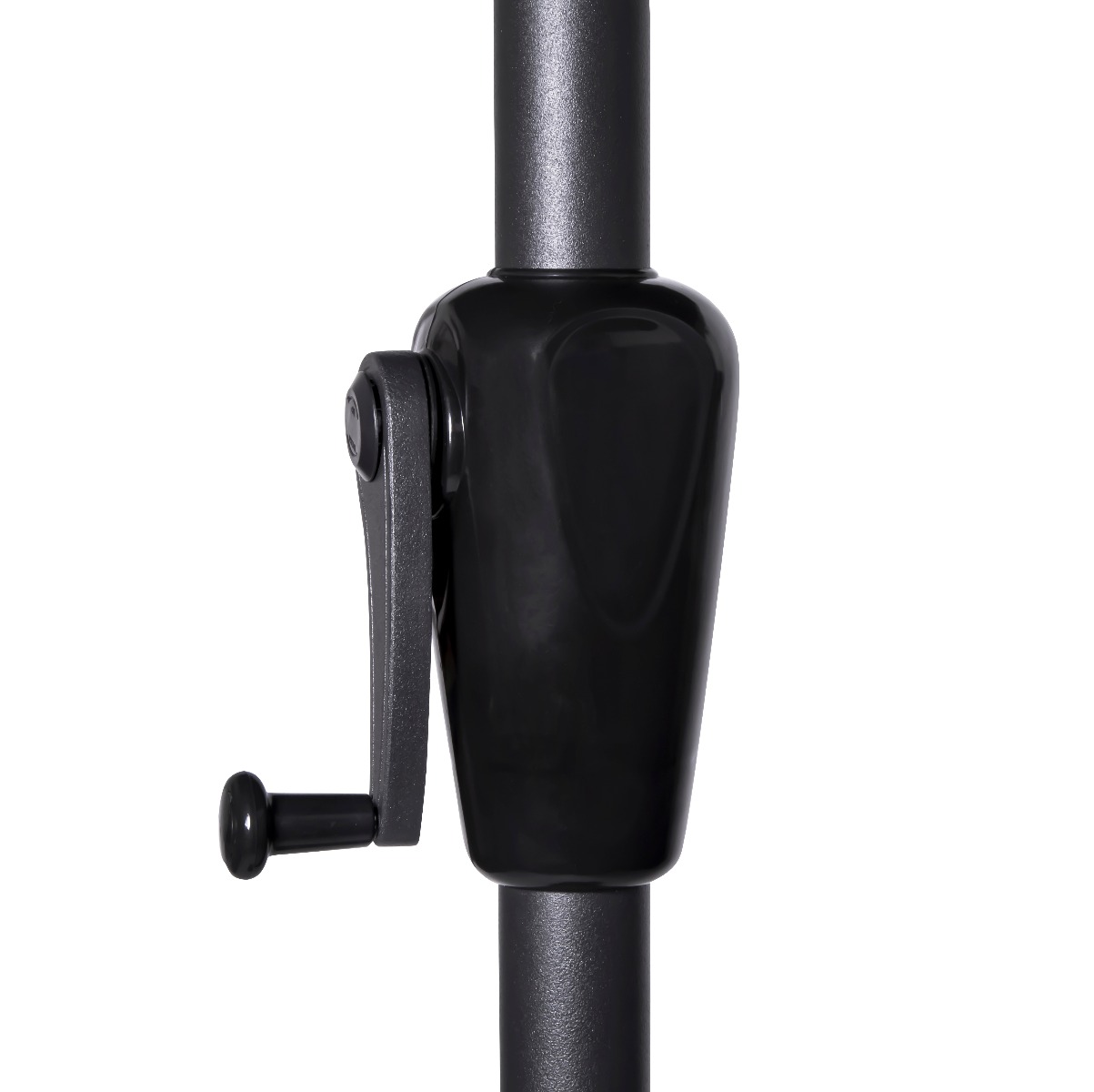 VONROC GP503XX Ombrellone parasole da giardino Recanati Ø300cm. Inclinabile. Tessuto UPF50+. Antracite/Nero