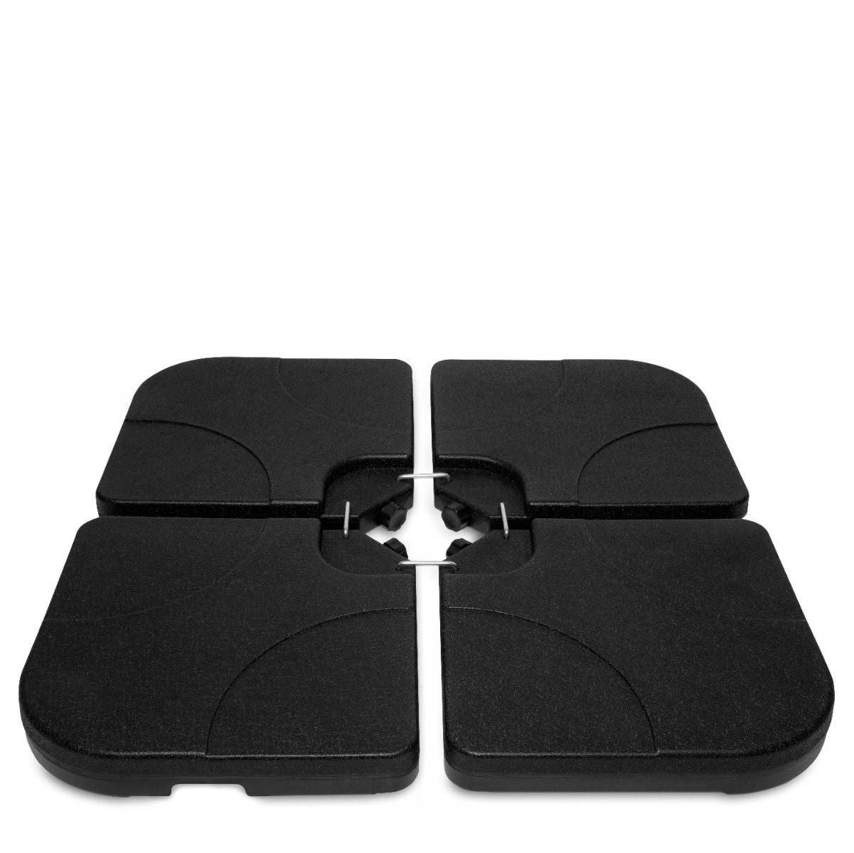 VONROC GP504XX Base per ombrellone da giardino Bardolino. 4 supporti 50x50cm. Capacità 15 litri