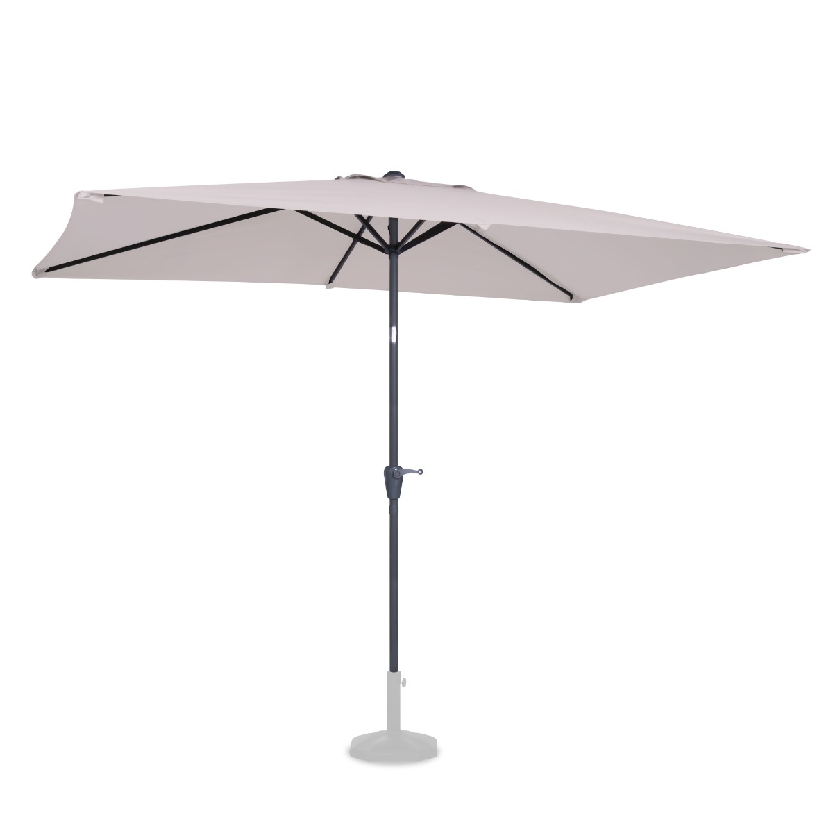 VONROC GP507XX_BEIGE Ombrellone Rapallo 200x300cm - Parasole rettangolare Premium | Beige