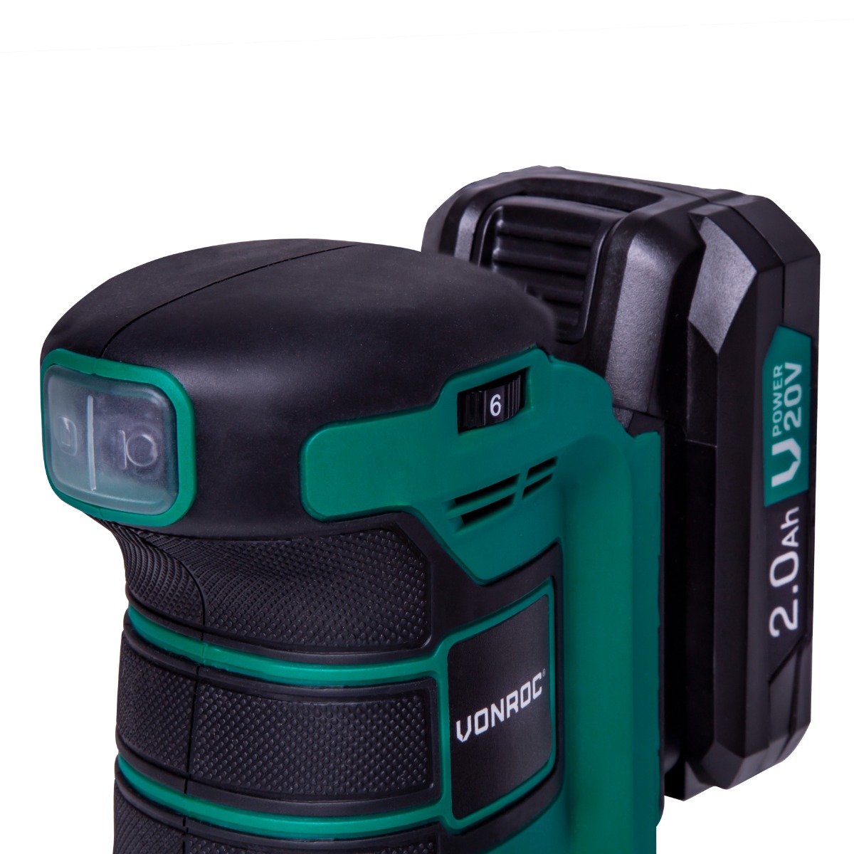 VONROC S2_OS503DC Levigatrice orbitale VPOWER 20V - Ø125mm, 2x2ah