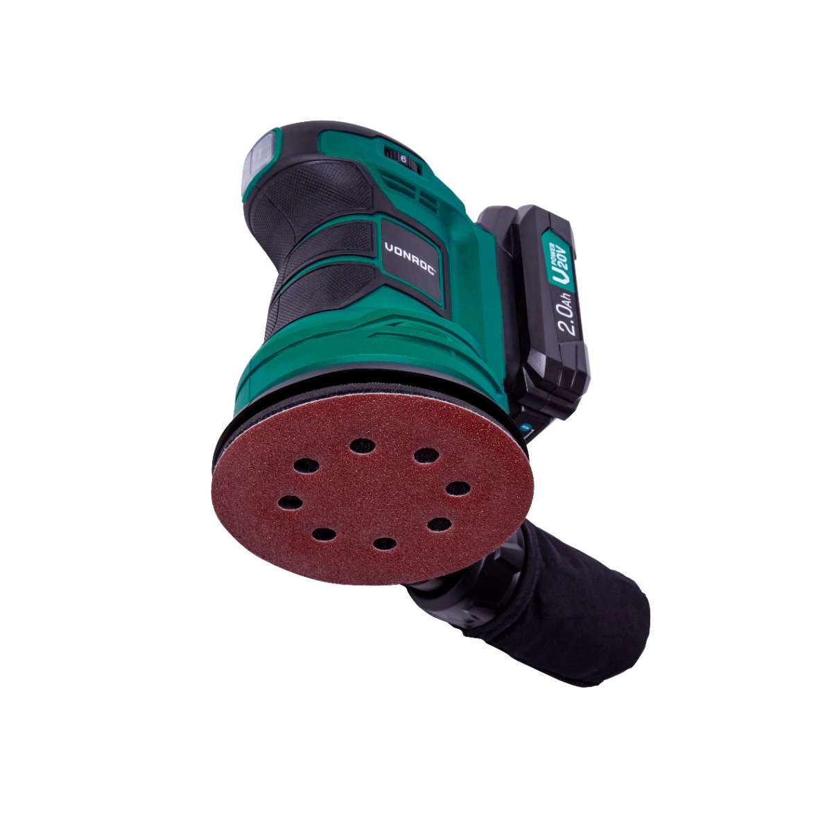 VONROC S2_OS503DC Levigatrice orbitale VPOWER 20V - Ø125mm, 2x2ah