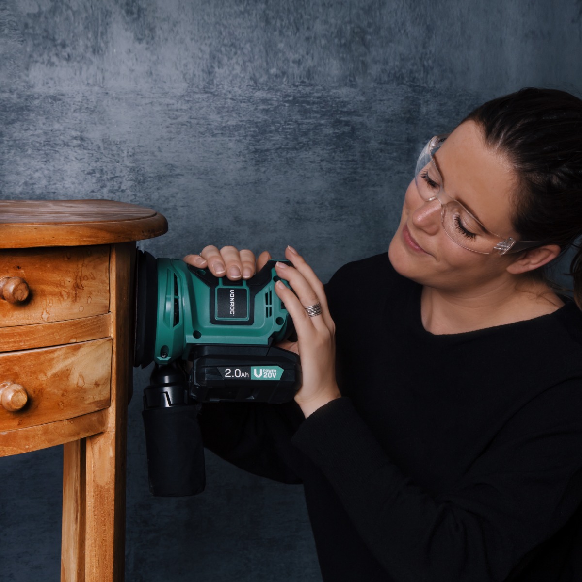 VONROC S2_OS503DC Levigatrice orbitale VPOWER 20V - Ø125mm, 2x2ah